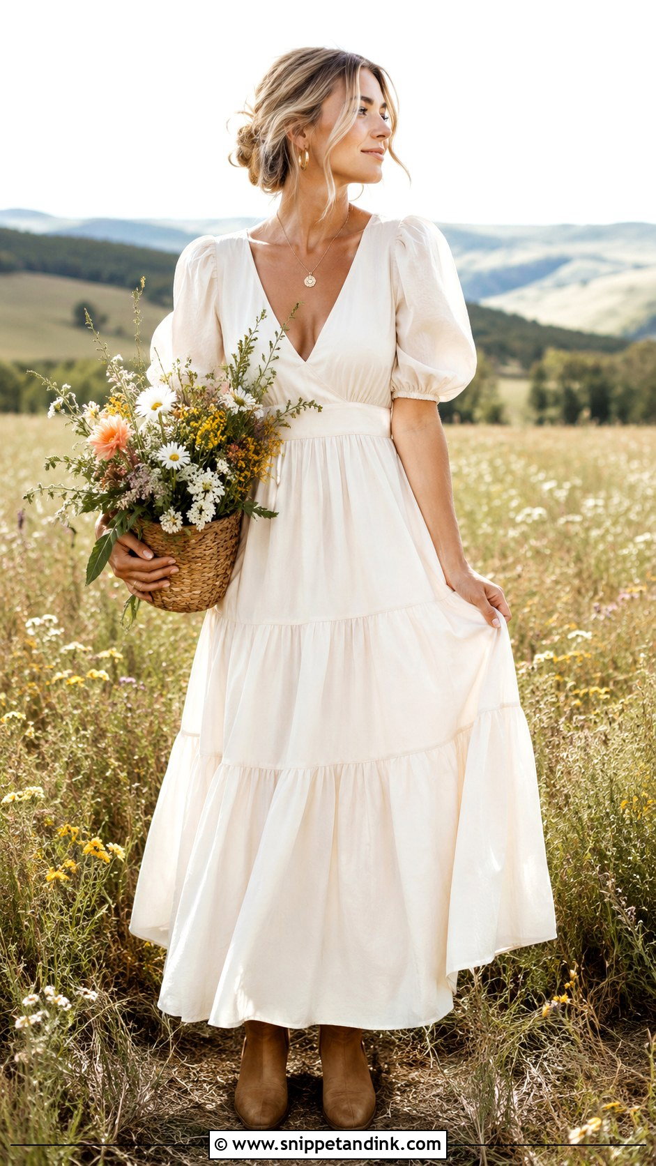 Prairie Boho Elopement Dress - Snippet and Ink - 20 Boho Elopement Dress Ideas