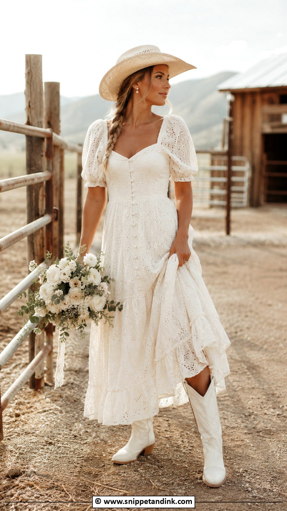 Prairie Cowgirl Wedding Dress - Snippet and Ink - 30 Cowgirl Wedding Dress Ideas