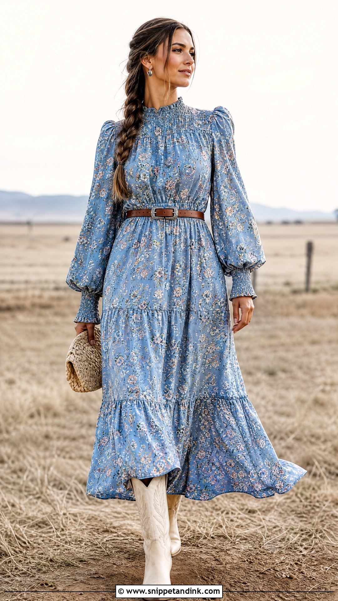 Prairie Dress Western Wedding Outfit - Snippet and Ink - 20 Western Outfits for Wedding