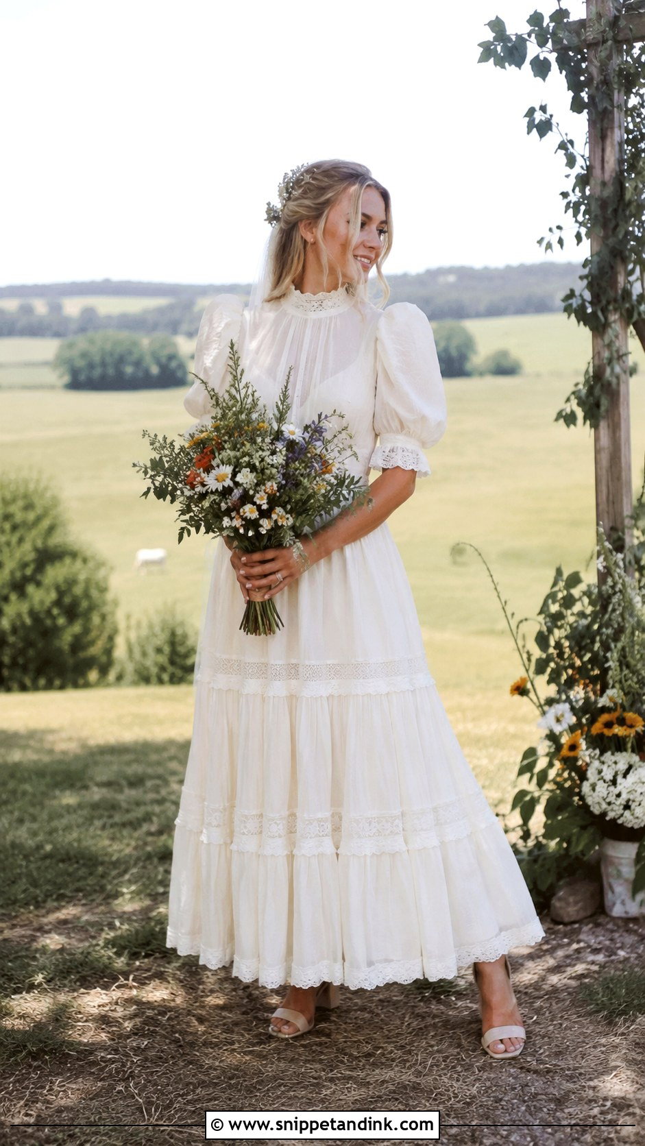 Prairie Hippie Wedding Dress - Snippet and Ink - 30 Hippie Wedding Dress Ideas
