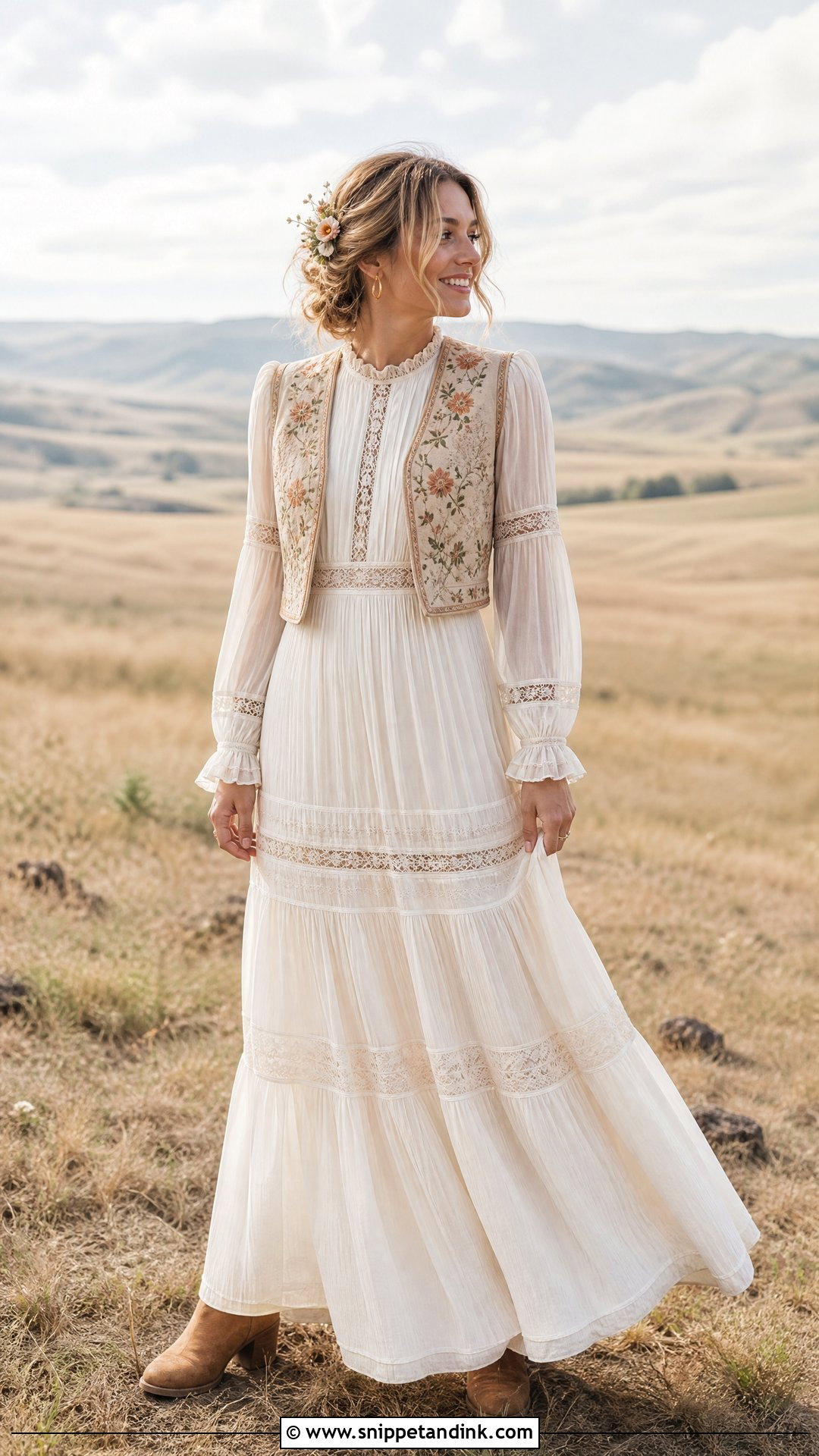 Prairie Indie Wedding Dress - Snippet and Ink - 25 Indie Wedding Dress Ideas