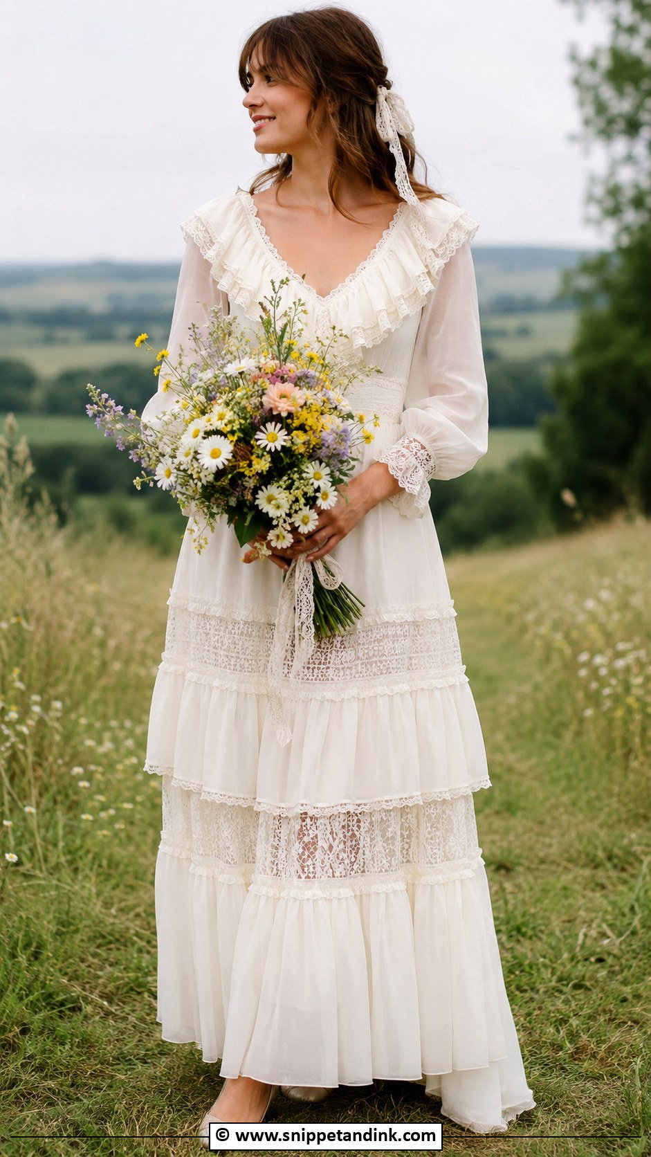 Prairie Wedding Dress - Snippet and Ink - 30 70s Wedding Dress Ideas