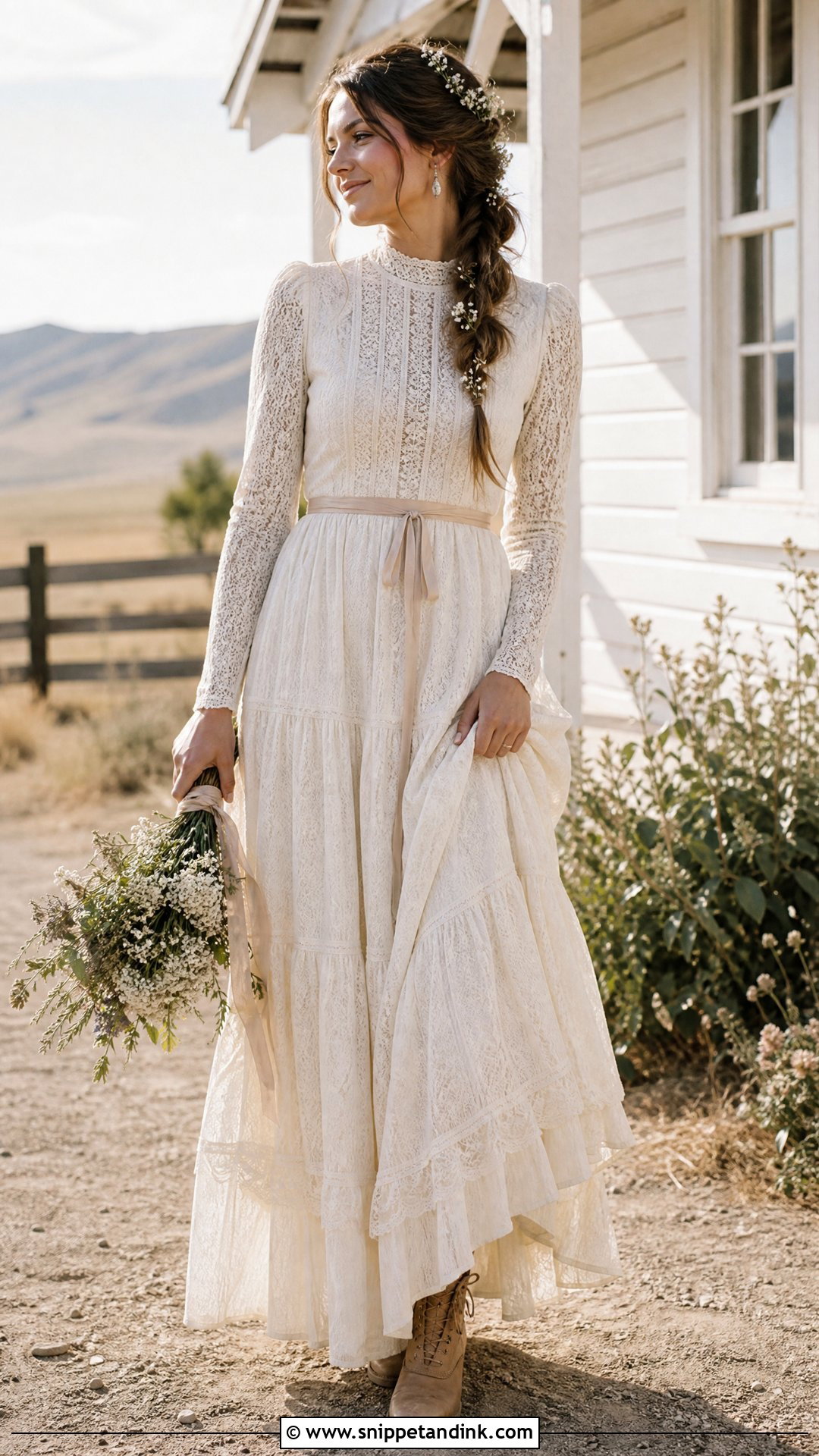 Prairie Western Wedding Dress - Snippet and Ink - 20 Western Wedding Dress Ideas