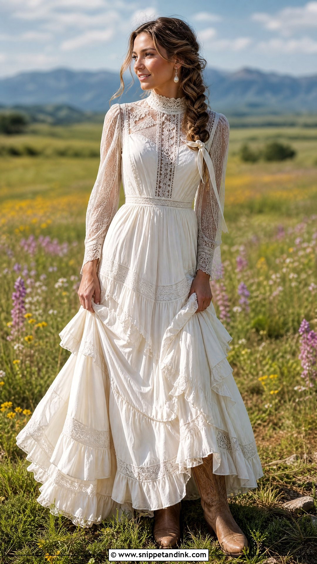 Prairie Western Wedding Dress - Snippet and Ink - 20 Simple Western Wedding Dress Ideas