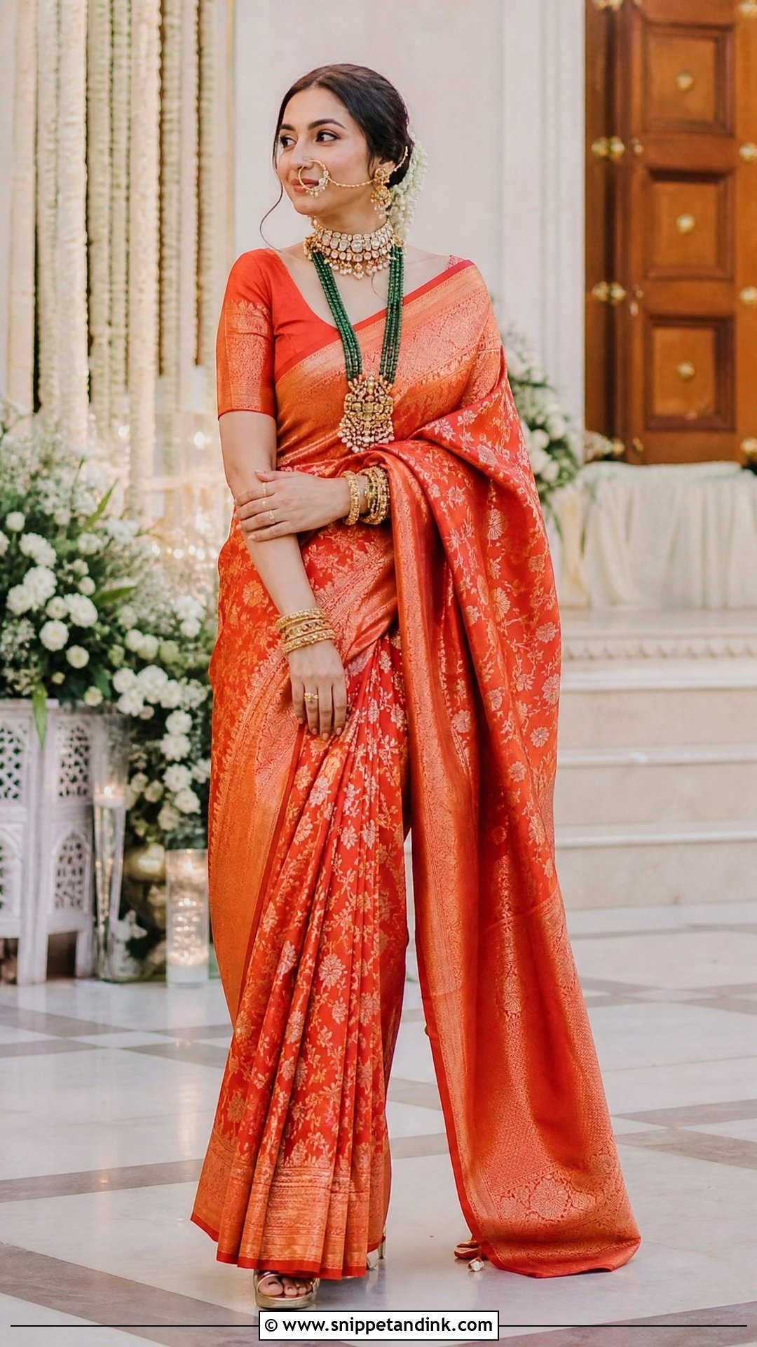 Prajakta Koli Banarasi Reception Saree - Snippet and Ink - 20 Prajakta Koli Wedding Outfits
