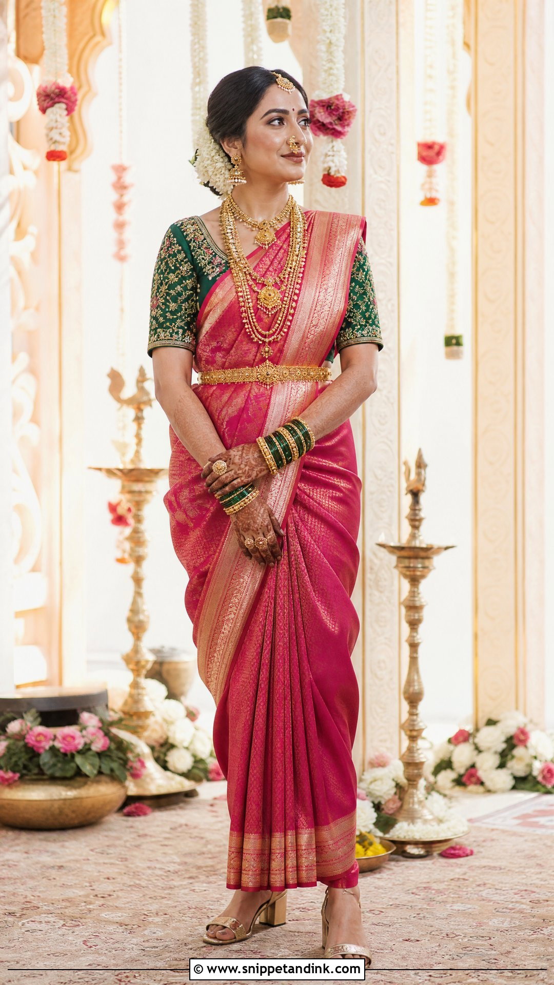 Prajakta Koli Marathi Paithani Bridal Saree - Snippet and Ink - 20 Prajakta Koli Wedding Outfits