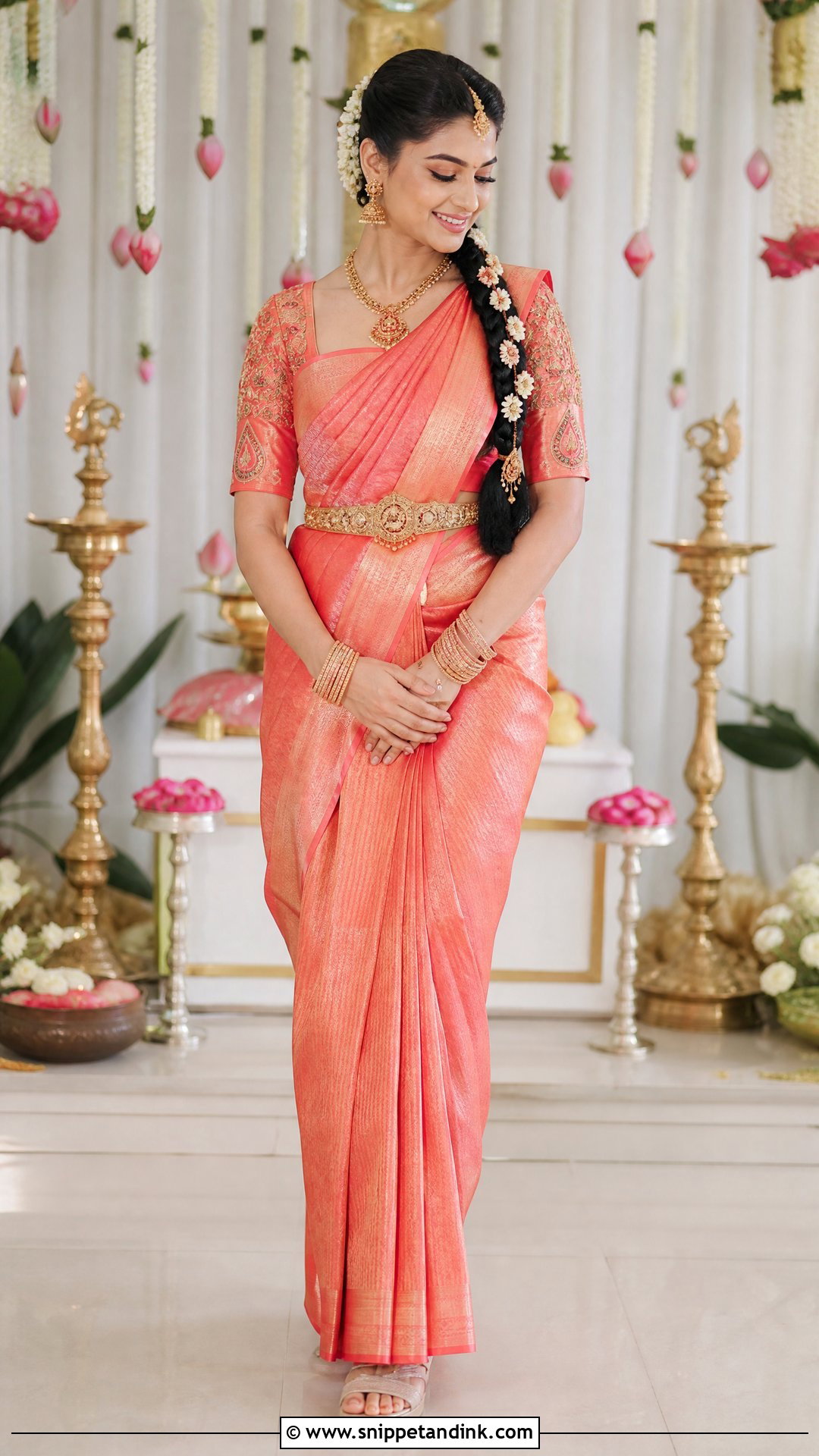 Pre Draped Saree Pellikuthuru Look - Snippet and Ink - 20 Pellikuthuru Look Ideas