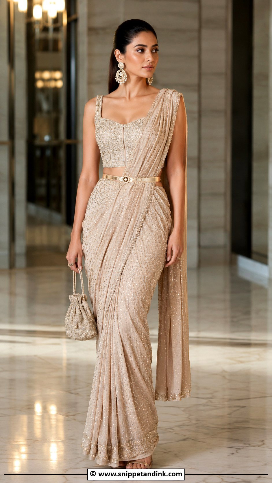 Pre Draped Saree Shaadi Outfit - Snippet and Ink - 30 Shaadi Outfits