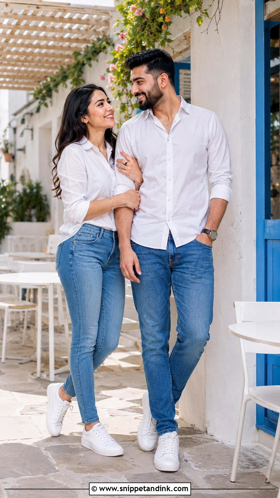 Pre Wedding Casual Jeans And White Shirt - Snippet and Ink - 25 Pre Wedding Dress Ideas for Couple