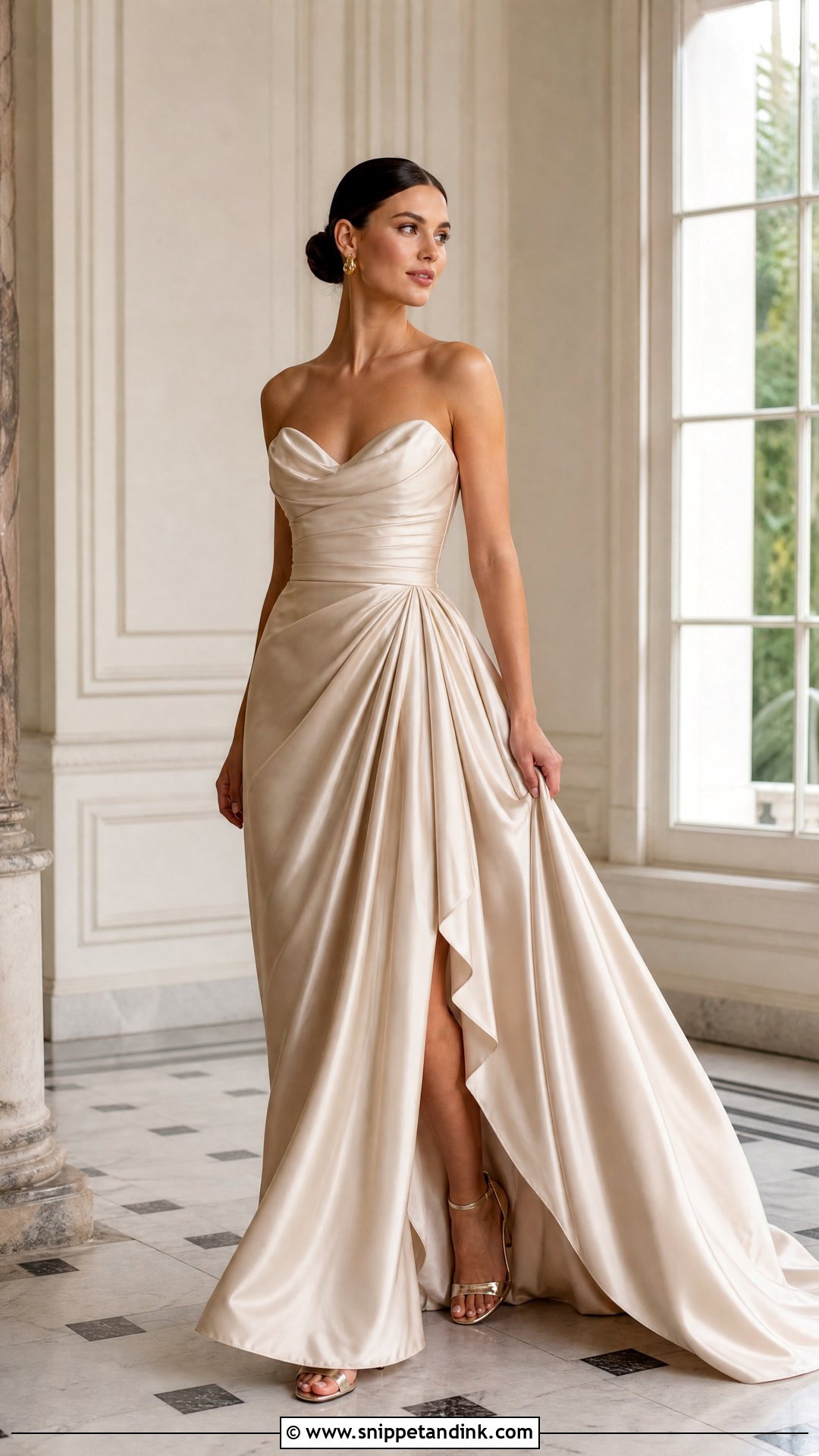 Pre Wedding Champagne Gown - Snippet and Ink - 20 Pre Wedding Gowns