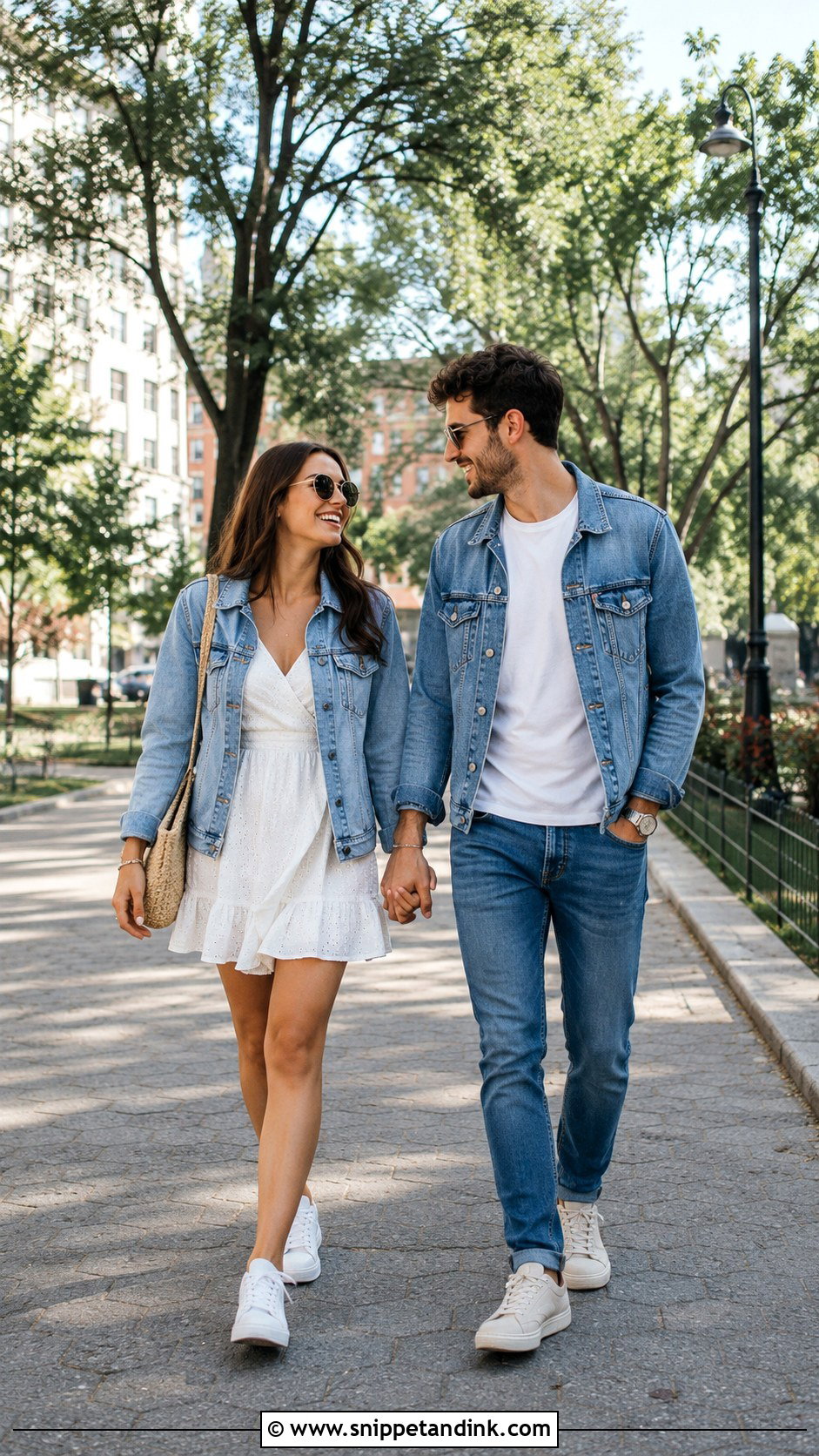 Pre Wedding Denim Jacket Couple Outfit - Snippet and Ink - 25 Pre Wedding Dress Ideas for Couple
