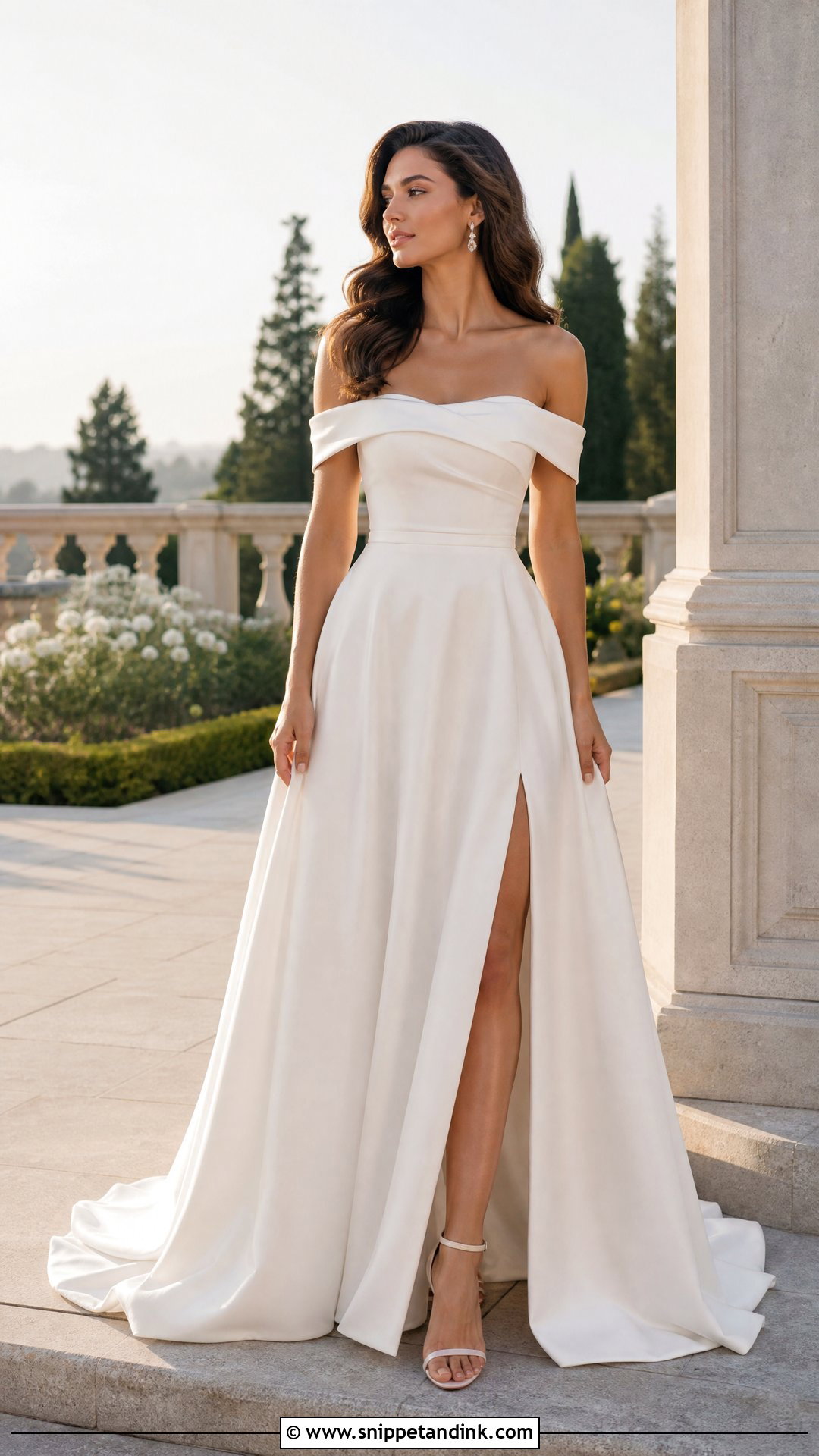 Pre Wedding Off Shoulder Gown - Snippet and Ink - 20 Pre Wedding Gowns