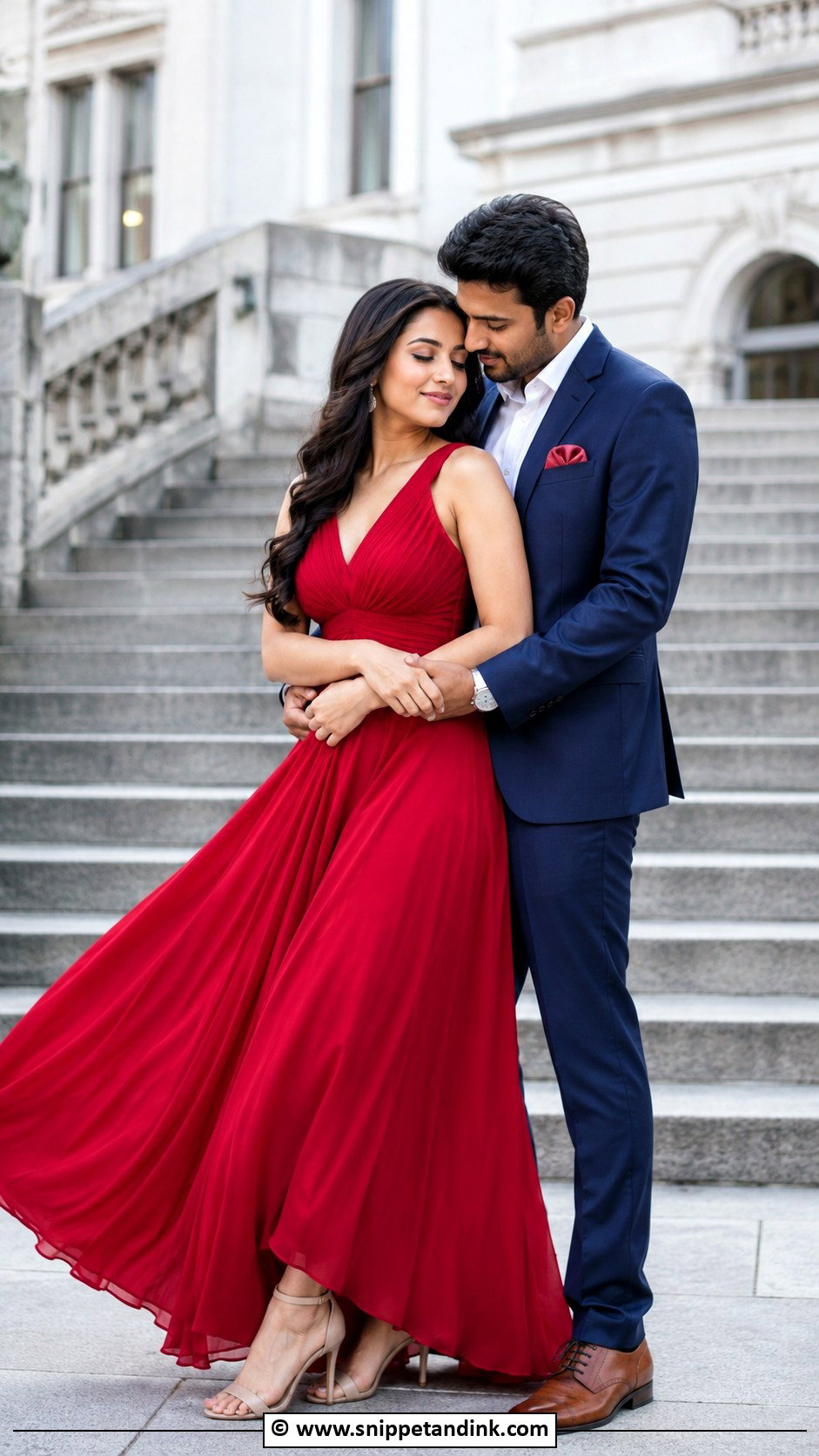 Pre Wedding Shoot Red Dress Outfit - Snippet and Ink - 30 Pre Wedding Shoot Outfit Ideas