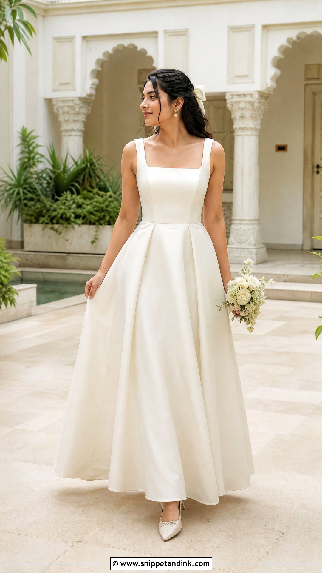 Pre Wedding Square Neck Gown - Snippet and Ink - 20 Pre Wedding Gowns
