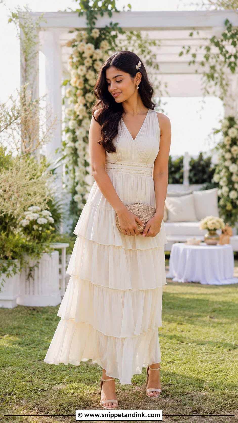 Pre Wedding Tiered Dress - Snippet and Ink - 30 Pre Wedding Dress Ideas