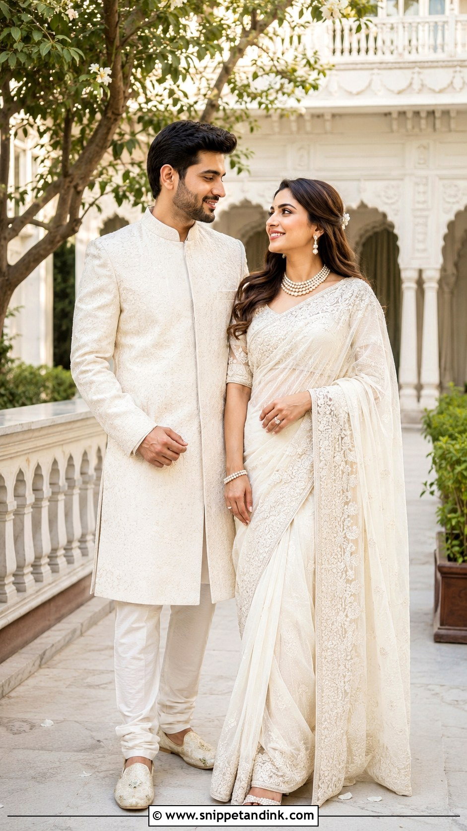 Pre Wedding Traditional White Outfit - Snippet and Ink - 25 Pre Wedding Dress Ideas for Couple