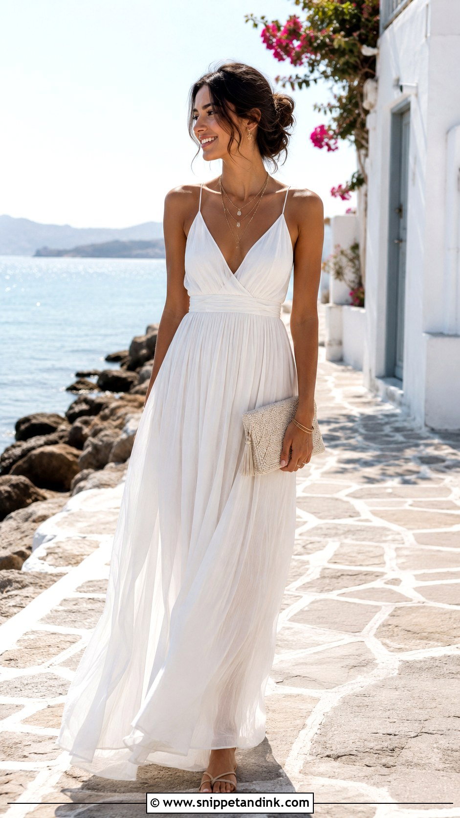Pre Wedding White Maxi Dress Outfit - Snippet and Ink - 30 Pre Wedding Outfit Ideas