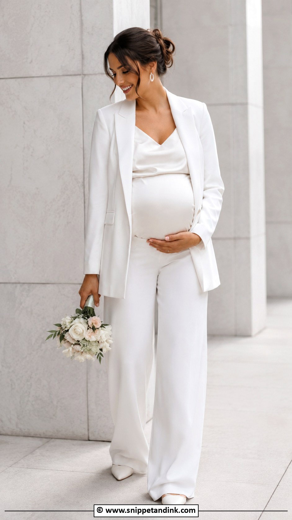 Pregnant Bride Civil Wedding Suit - Snippet and Ink - 30 Pregnant Bride Ideas
