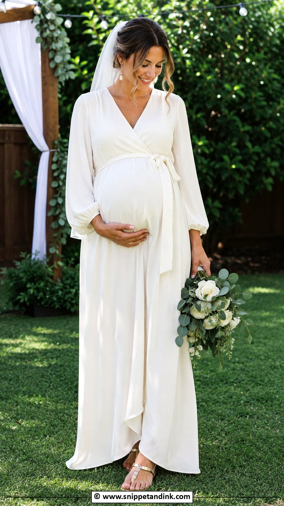 Pregnant Bride Maternity Maxi Dress - Snippet and Ink - 30 Pregnant Bride Ideas