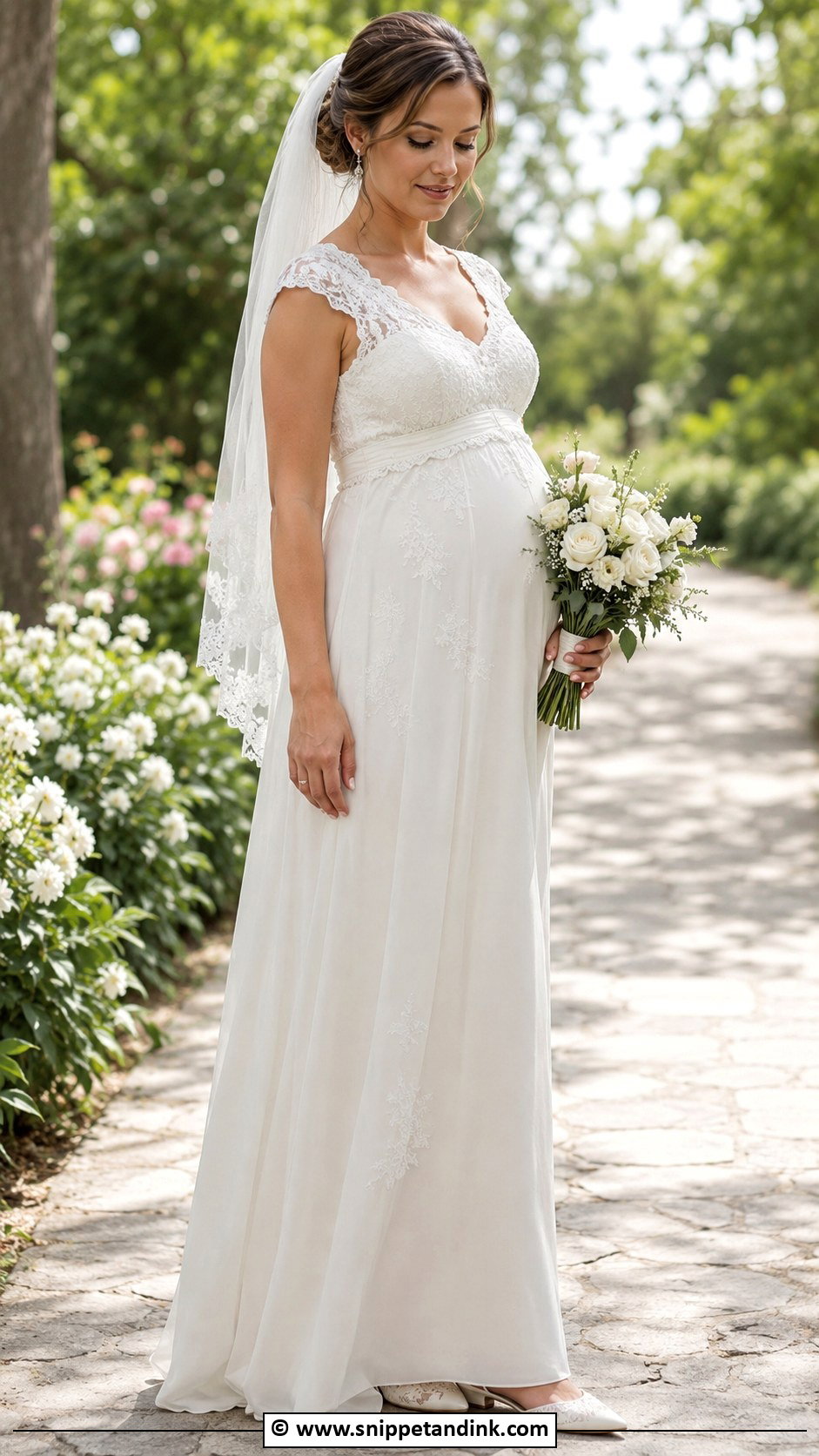 Pregnant Bride Petite Wedding Dress - Snippet and Ink - 30 Pregnant Bride Ideas