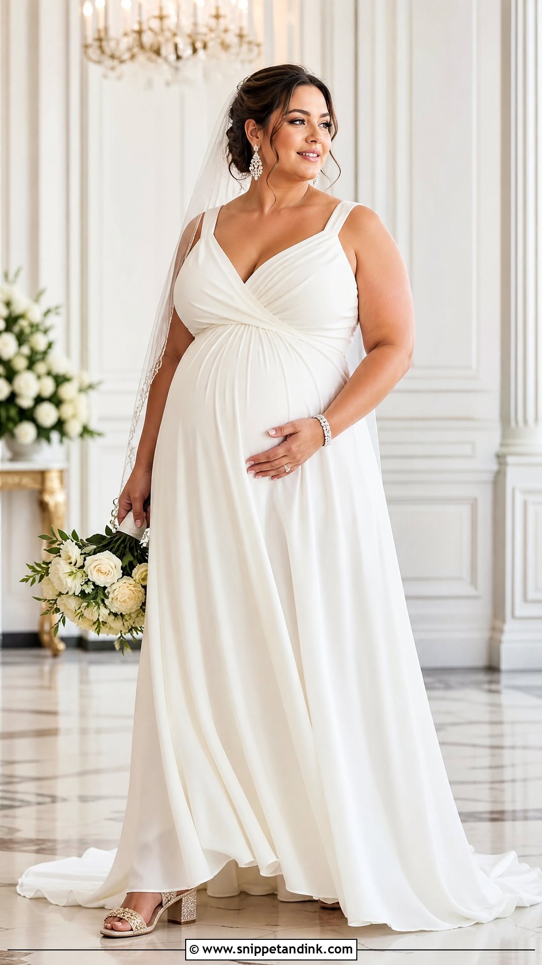 Pregnant Bride Plus Size Wedding Dress - Snippet and Ink - 20 Pregnant Brides Ideas