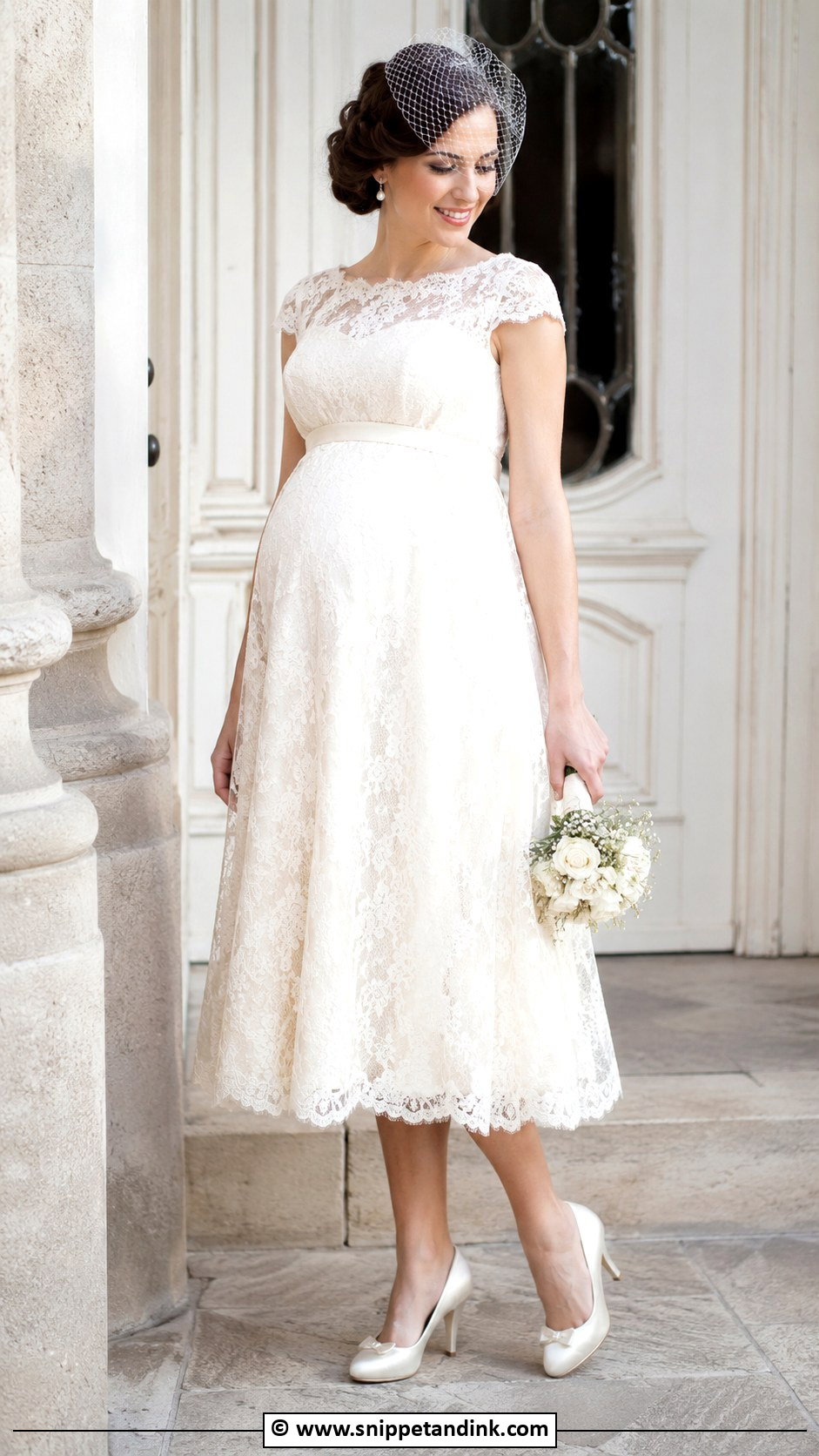 Pregnant Bride Vintage Wedding Dress - Snippet and Ink - 30 Pregnant Bride Ideas
