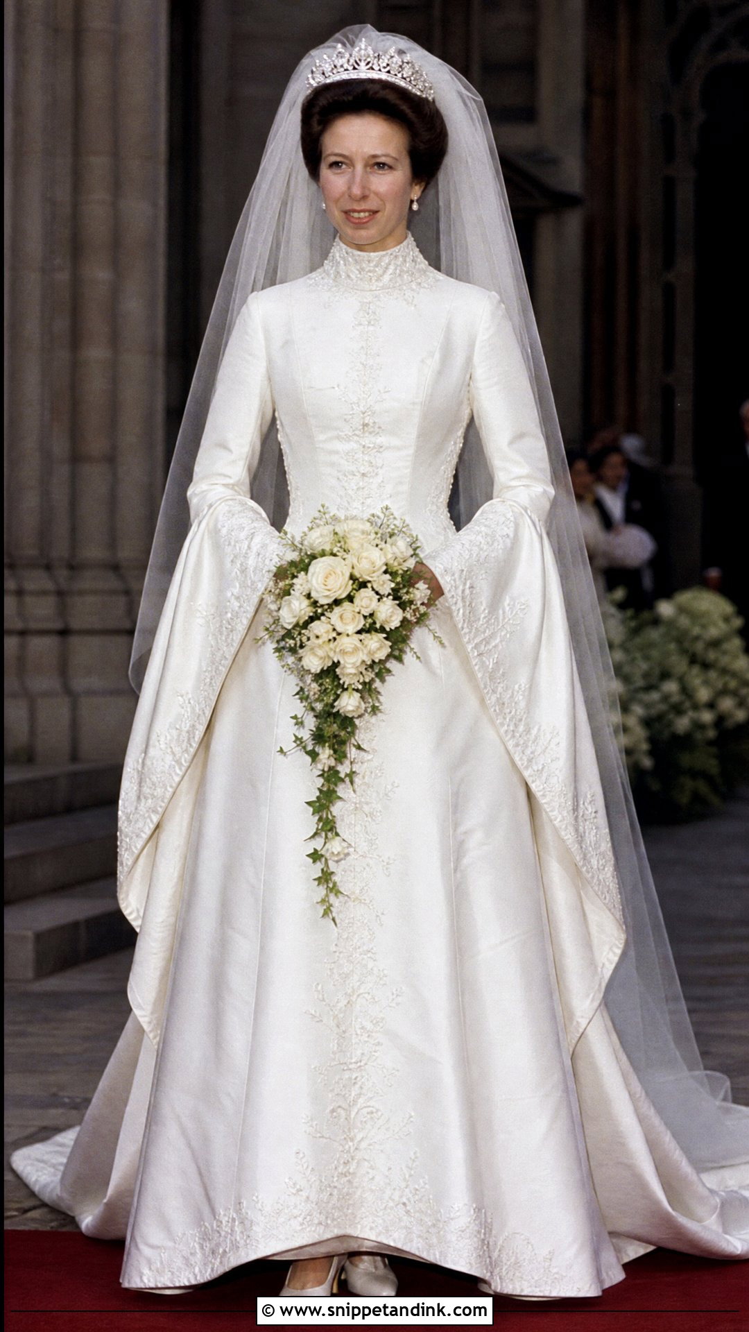 Princess Anne Royal Wedding Gown - Snippet and Ink - 25 Royal Wedding Gowns