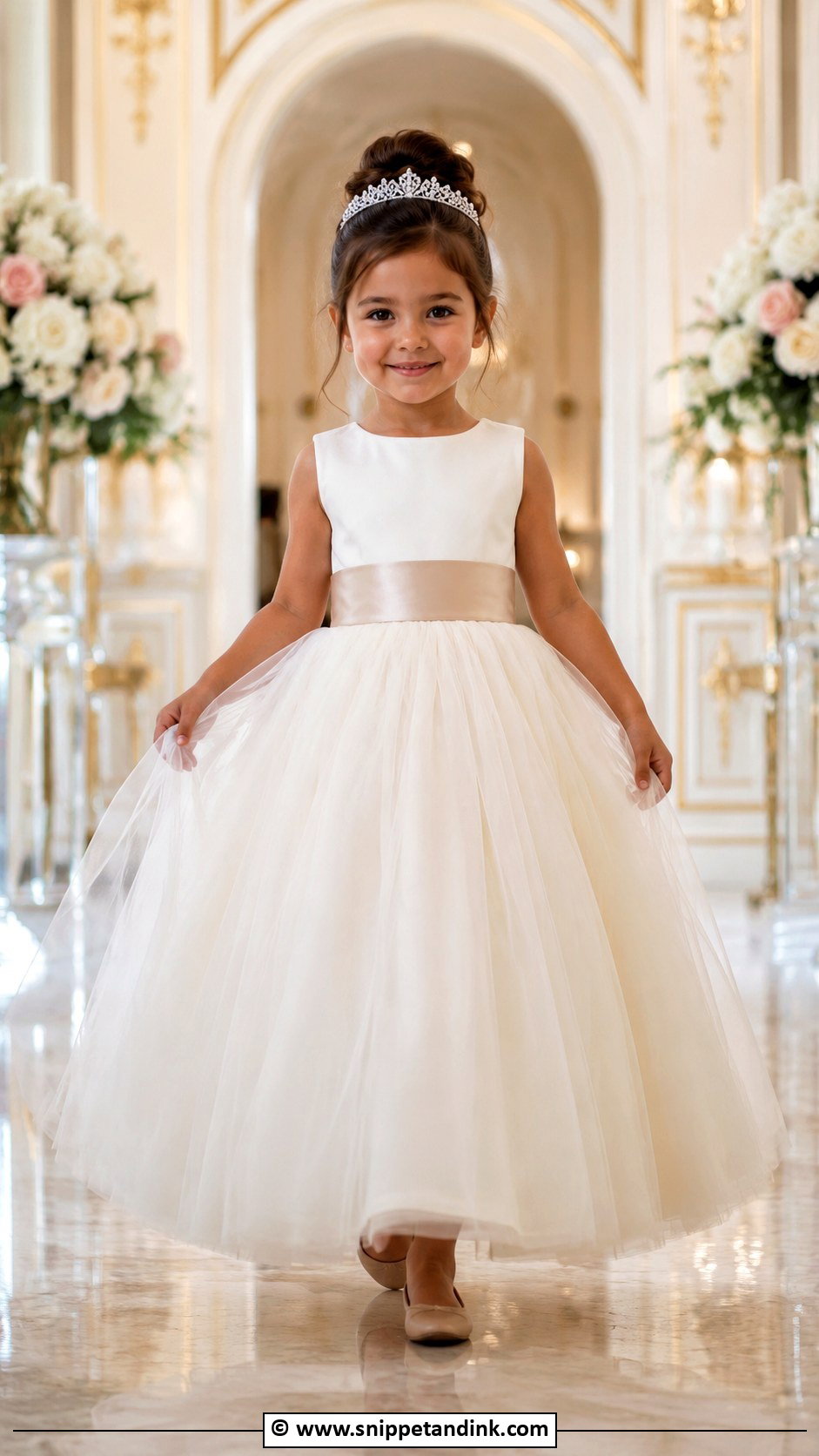 Princess Ball Gown Flower Girl Dress - Snippet and Ink - 30 Wedding Dresses for Kids