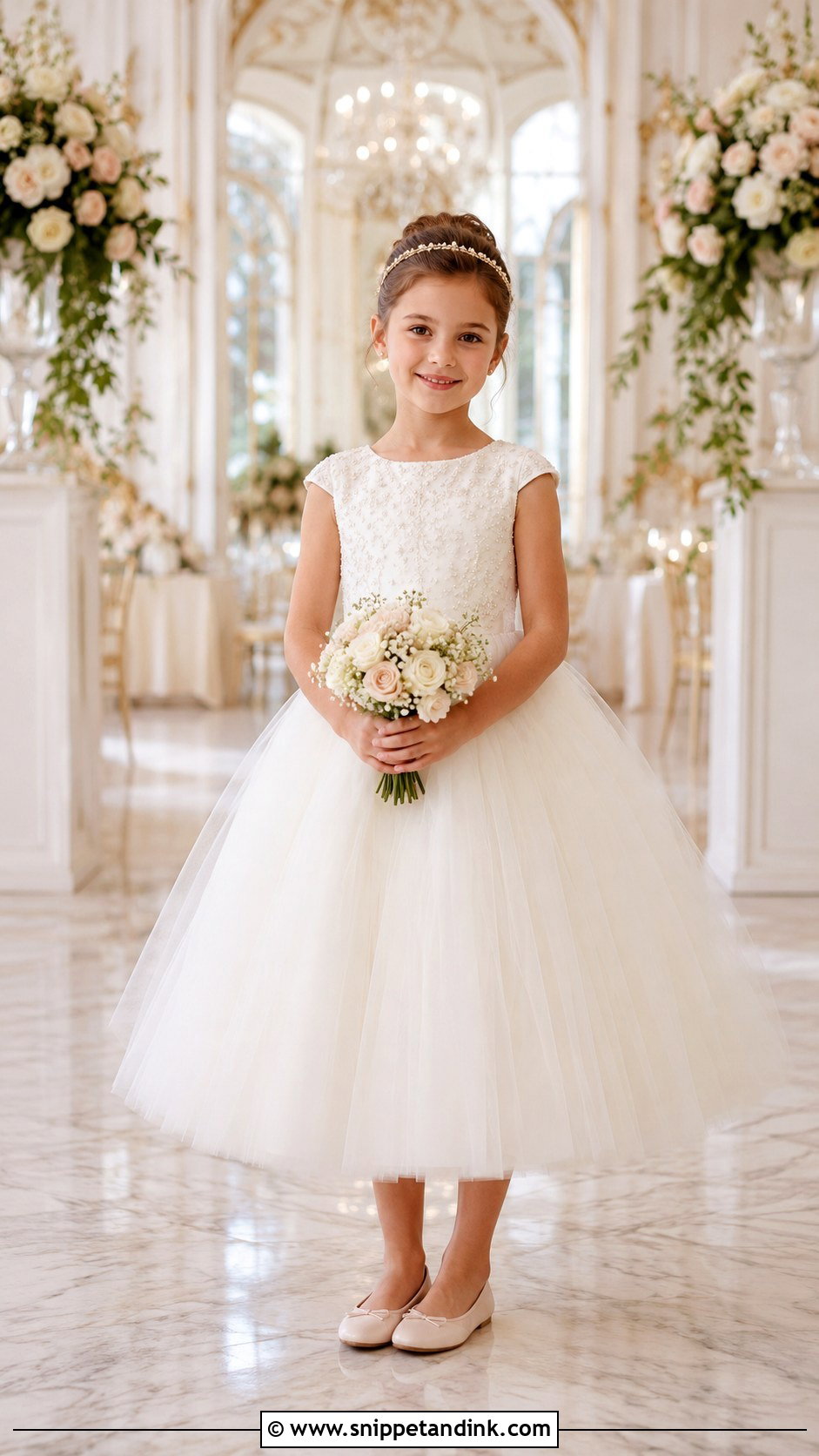 Princess Ball Gown Kids Bridal Dress - Snippet and Ink - 20 Kids Bridal Dress Ideas