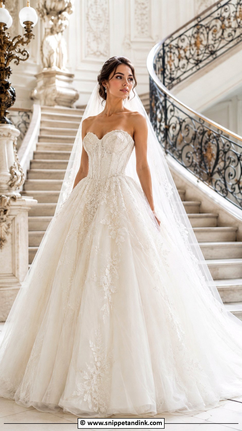 Princess Ball Gown Wedding Dress - Snippet and Ink - 30 Wedding Dress Aesthetic Ideas