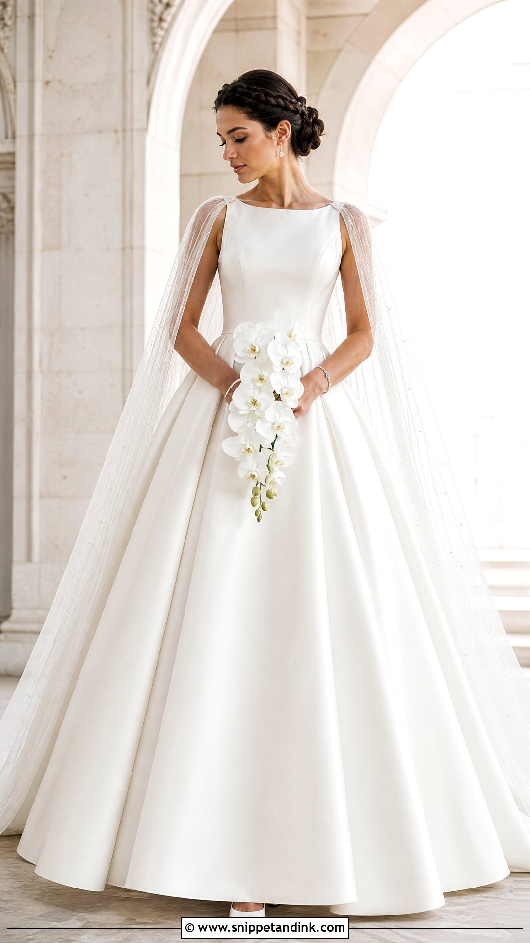 Princess Ball Gown Wedding Dress With Cape Veil - Snippet and Ink - 20 Princess Wedding Dresses Ball Gown Fairytale