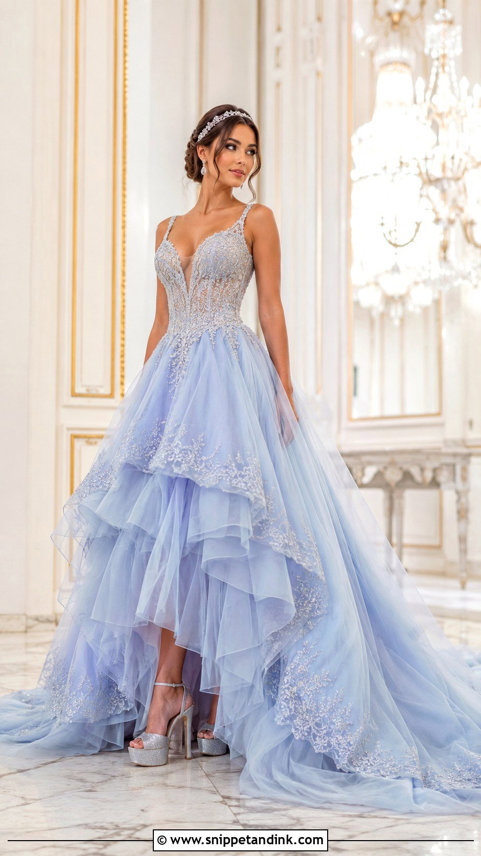 Princess Ball Long Trail Gown - Snippet and Ink - 20 Long Trail Gown Ideas