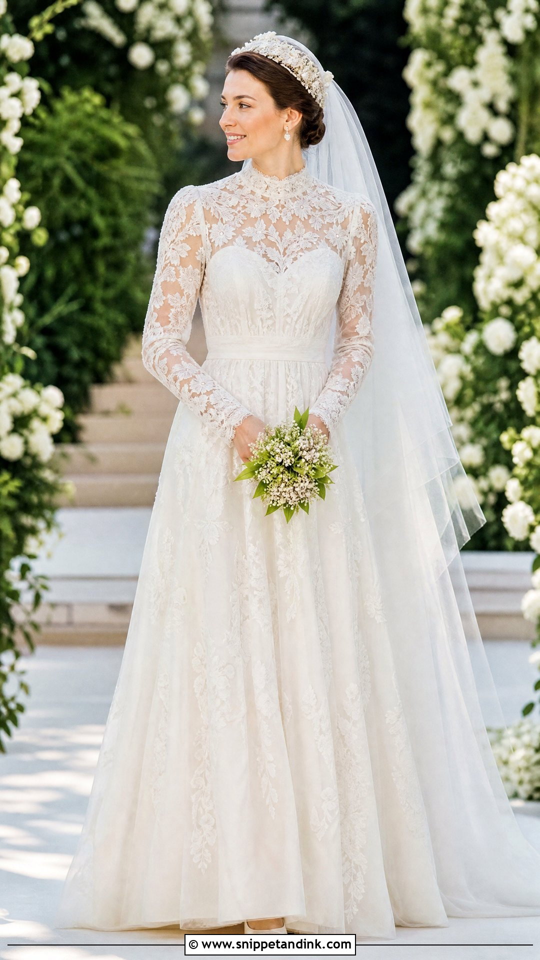 Princess Caroline Royal Wedding Gown - Snippet and Ink - 25 Royal Wedding Gowns