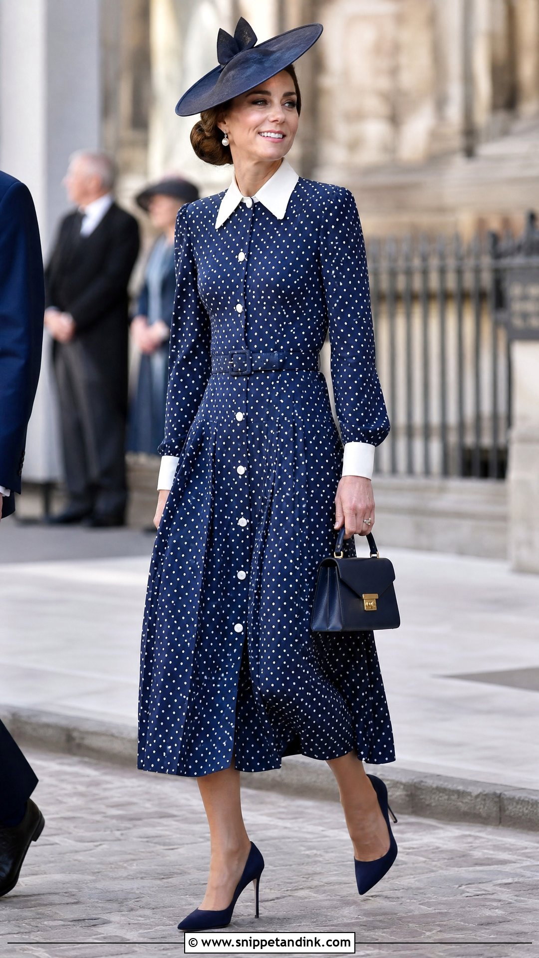 Princess Catherine Alessandra Rich Polka Dot Dress Outfit - Snippet and Ink - 20 Princess Catherine Dresses