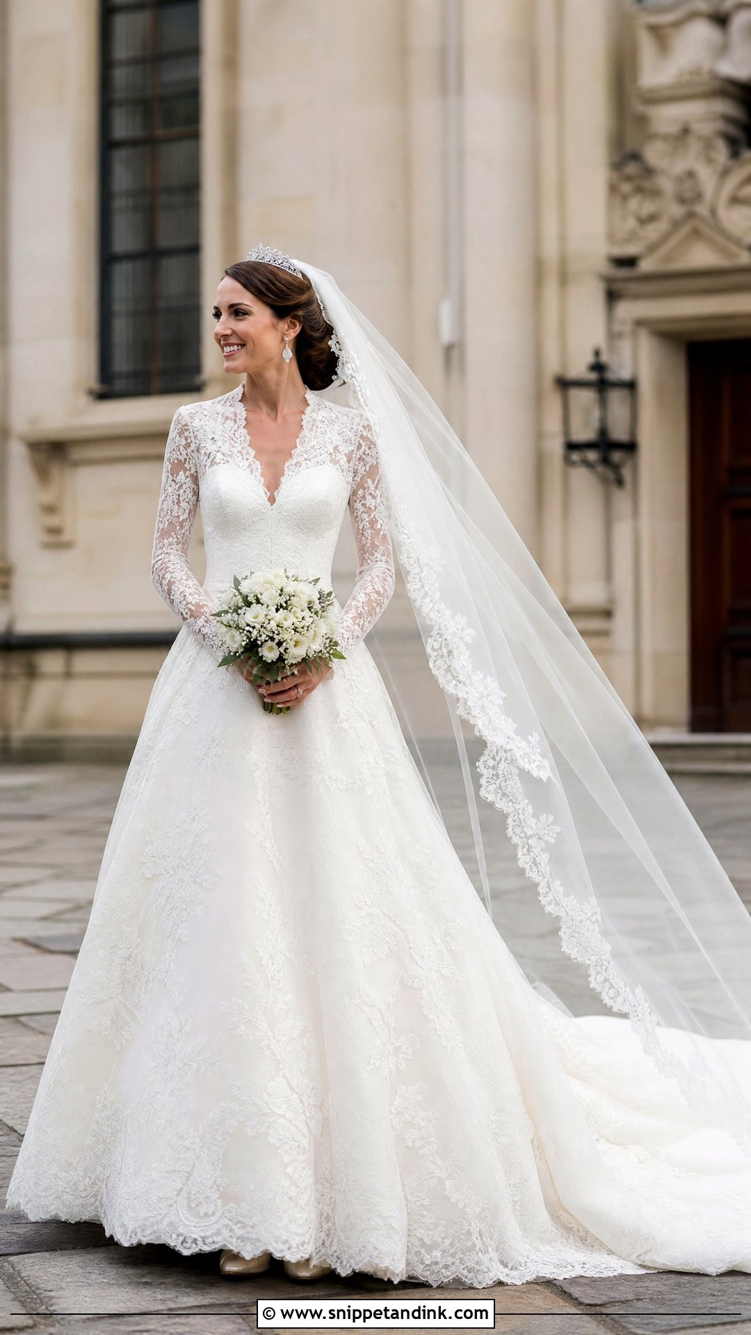 Princess Catherine Alexander McQueen Wedding Dress Outfit - Snippet and Ink - 20 Princess Catherine Dresses