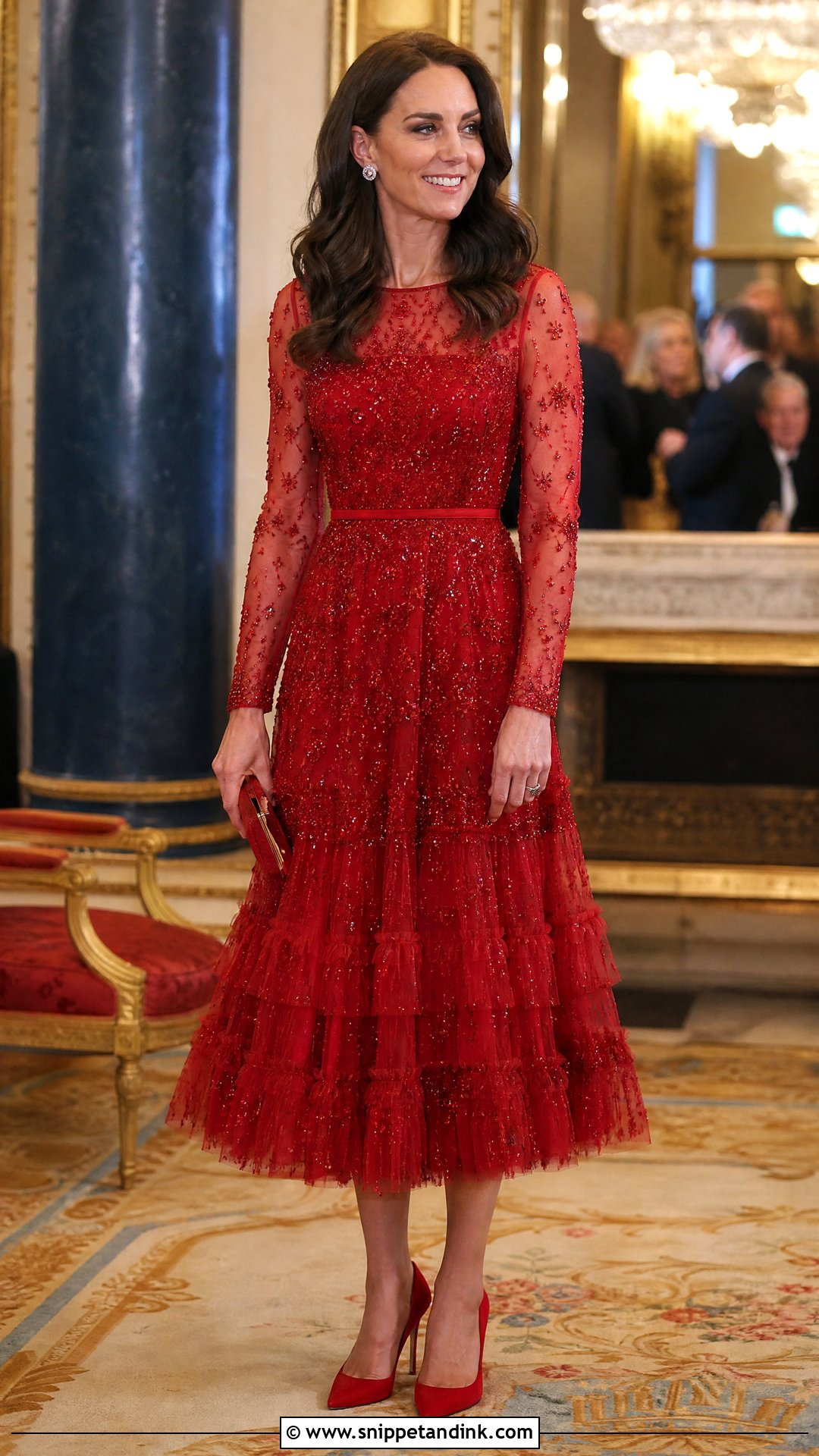 Princess Catherine Red Needle and Thread Dress Outfit - Snippet and Ink - 20 Princess Catherine Dresses