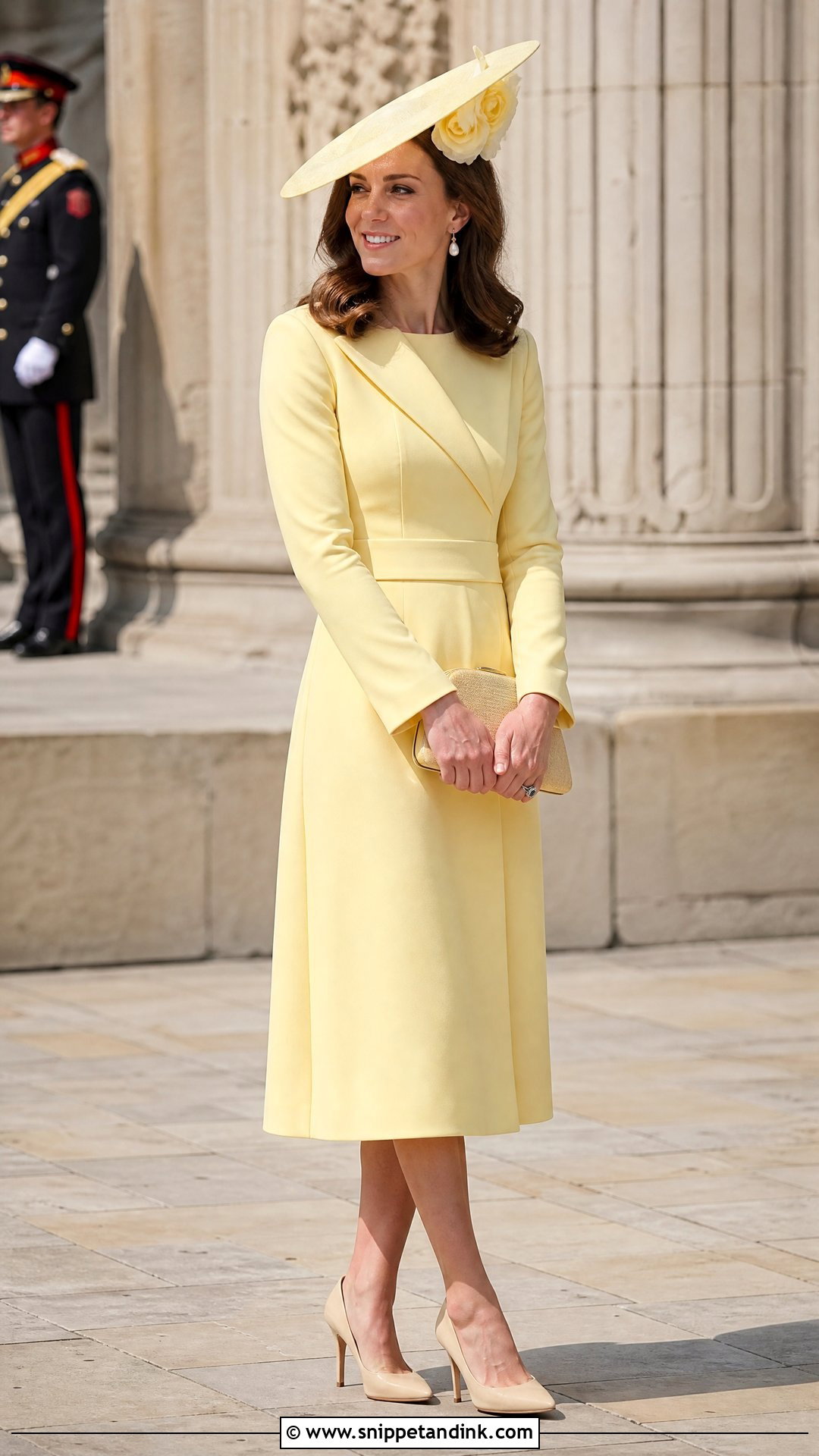 Princess Catherine Yellow Emilia Wickstead Dress Outfit - Snippet and Ink - 20 Princess Catherine Dresses
