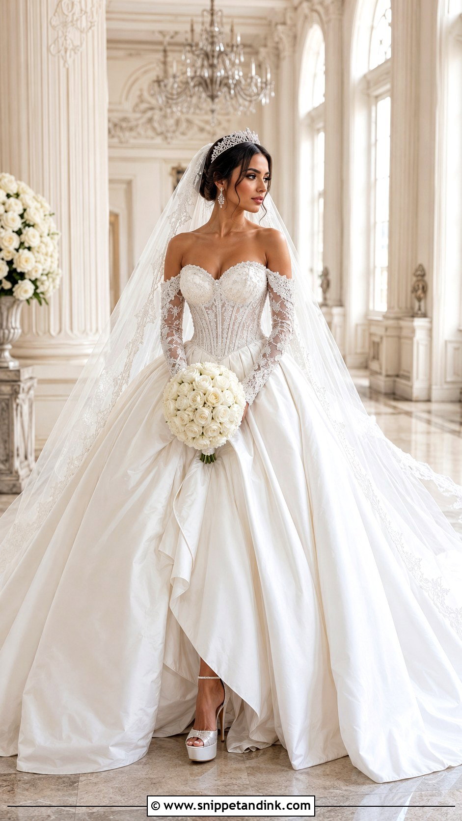 Princess Cold Shoulder Wedding Dress - Snippet and Ink - 20 Cold Shoulder Wedding Dress Ideas