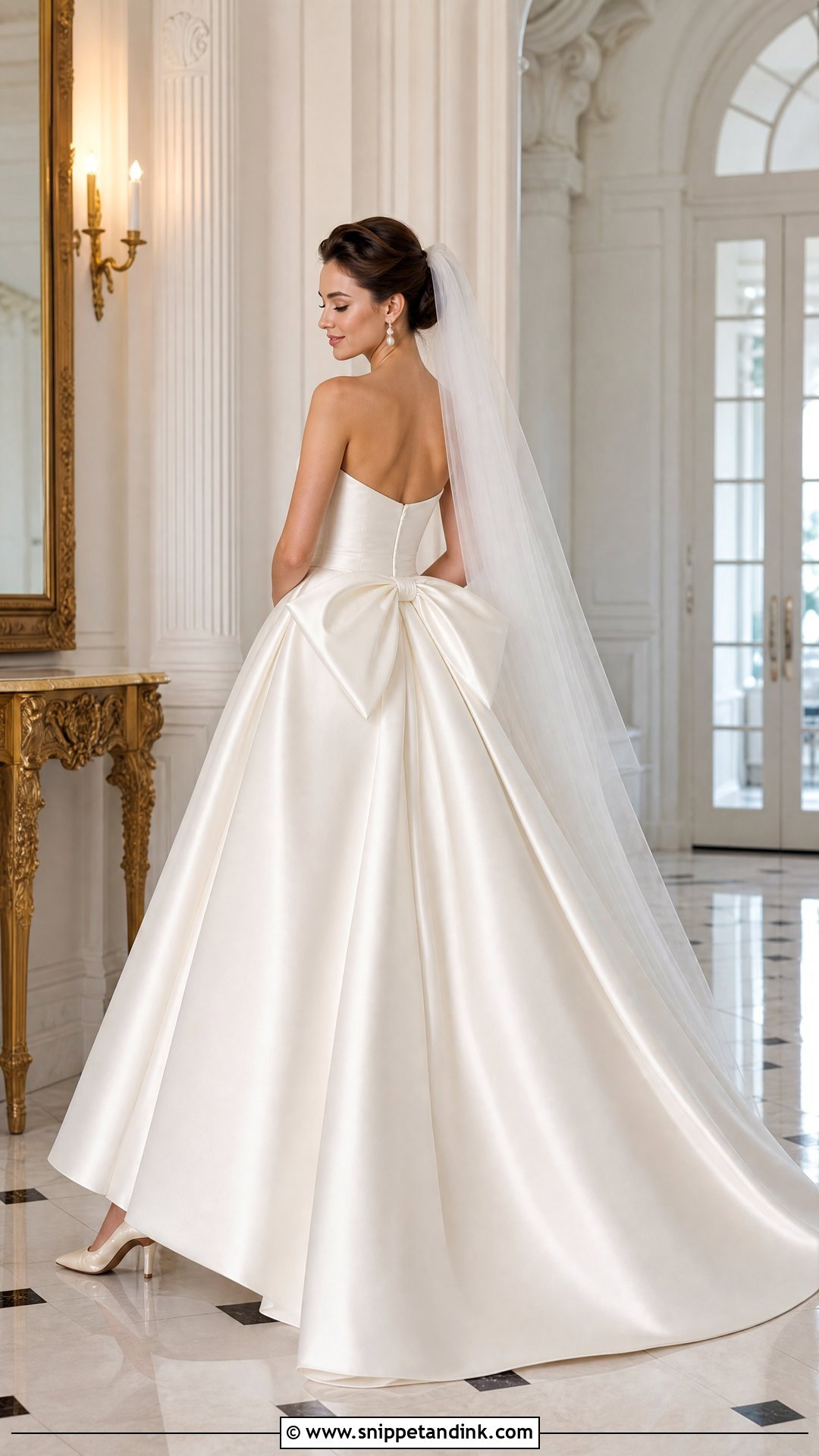 Princess Cut Wedding Dress With Bow - Snippet and Ink - 20 Princess Cut Wedding Dress Ideas