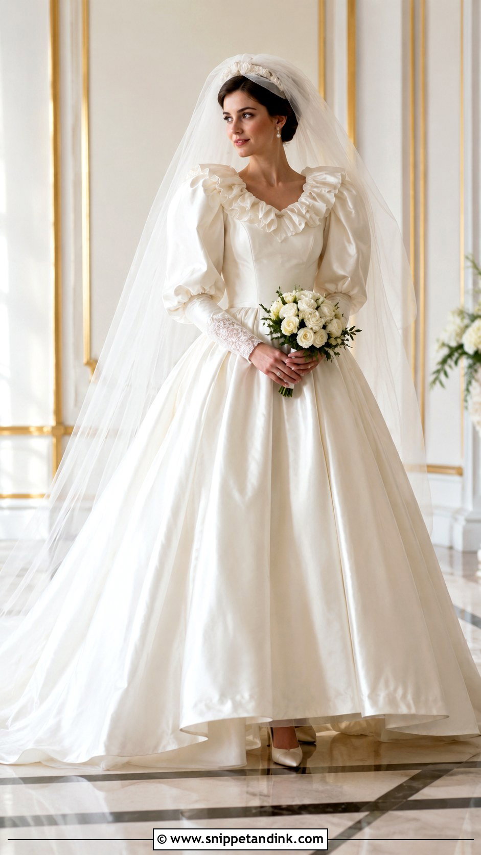 Princess Diana Full Skirt Wedding Dress - Snippet and Ink - 30 Princess Diana Wedding Dress Ideas
