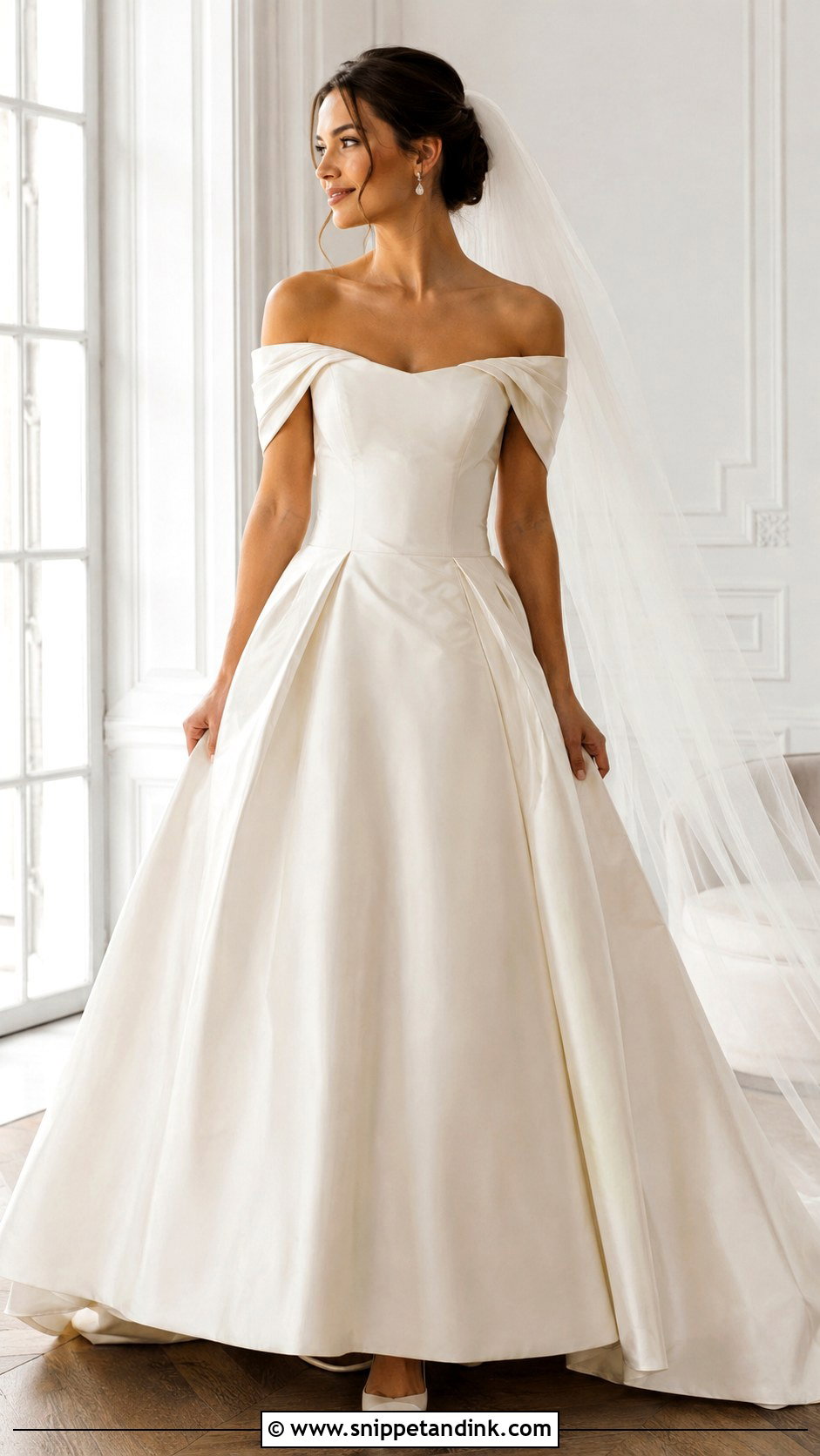 Princess Diana Off Shoulder Wedding Dress - Snippet and Ink - 30 Princess Diana Wedding Dress Ideas