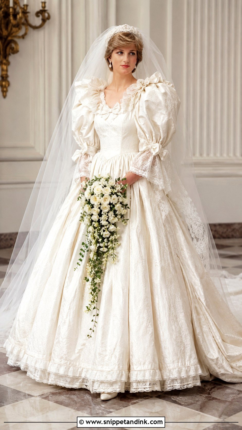 Princess Diana Puff Sleeve Wedding Dress - Snippet and Ink - 20 Celebrity Wedding Dress Ideas