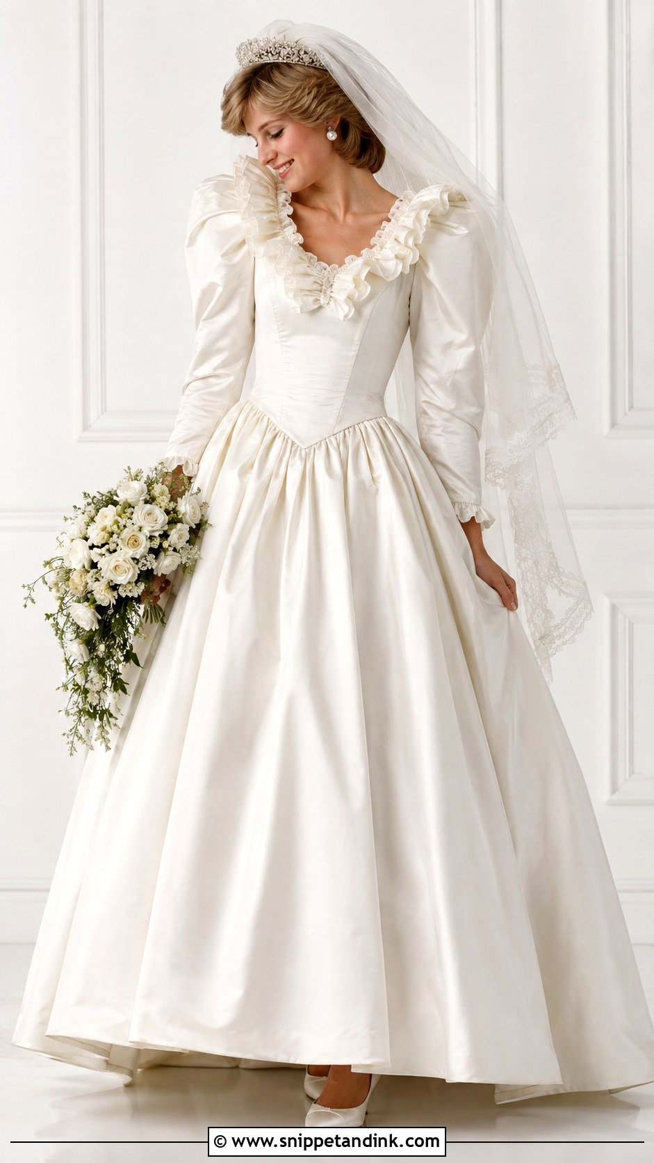 Princess Diana Ruffle Wedding Dress - Snippet and Ink - 30 Princess Diana Wedding Dress Ideas