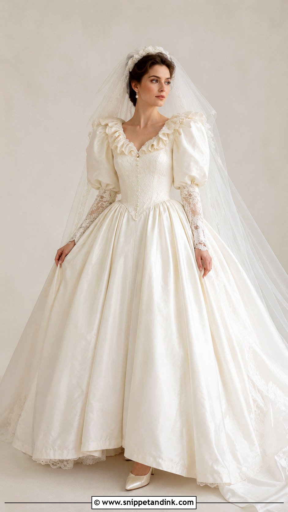 Princess Diana Vintage Wedding Dress - Snippet and Ink - 30 Princess Diana Wedding Dress Ideas