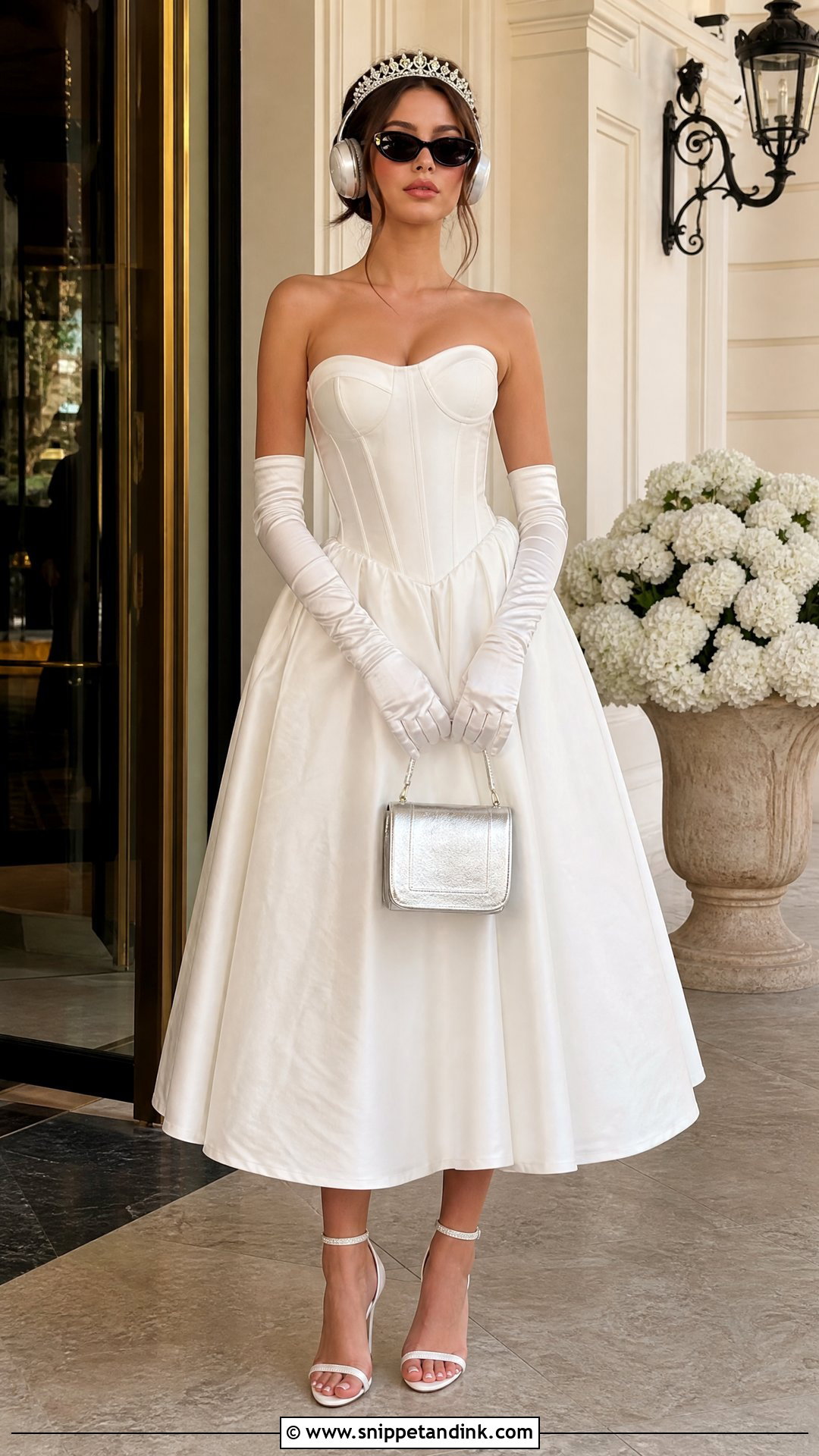 Princess Diaries White Corset Midi Dress - Snippet and Ink - 20 Princess Diaries White Dress Ideas