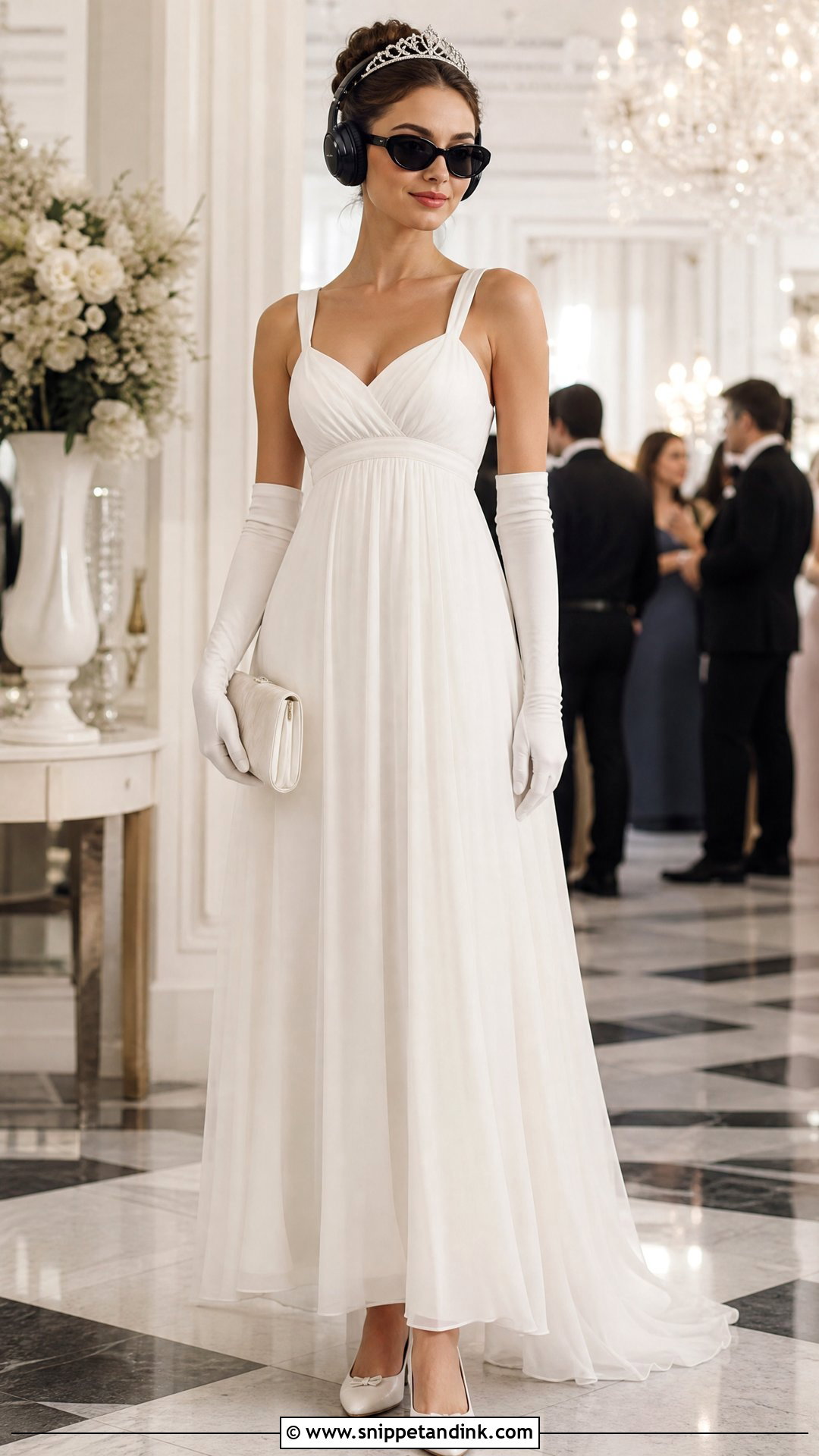 Princess Diaries White Empire Waist Gown - Snippet and Ink - 20 Princess Diaries White Dress Ideas