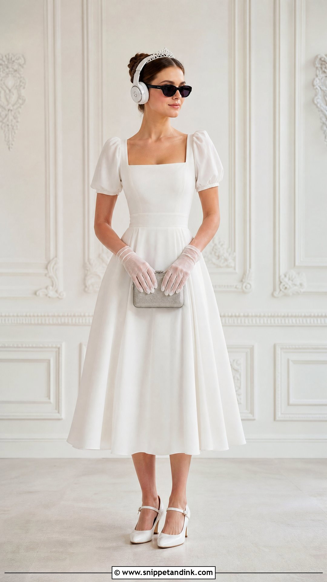 Princess Diaries White Puff Sleeve Dress - Snippet and Ink - 20 Princess Diaries White Dress Ideas