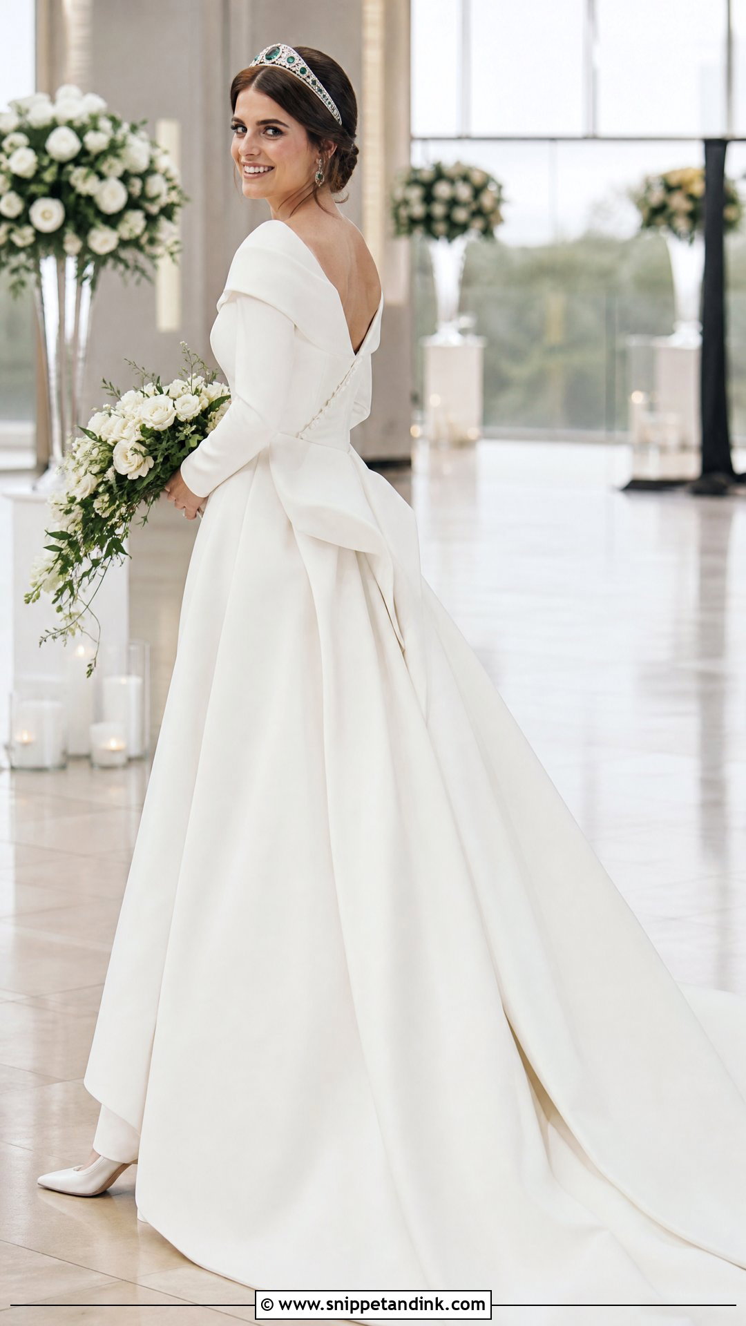 Princess Eugenie Detachable Train Gown - Snippet and Ink - 20 Princess Eugenie Wedding Dress Ideas