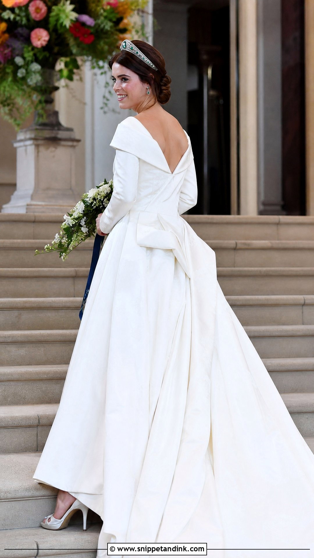 Princess Eugenie Veil Free Bridal Look - Snippet and Ink - 20 Princess Eugenie Wedding Dress Ideas