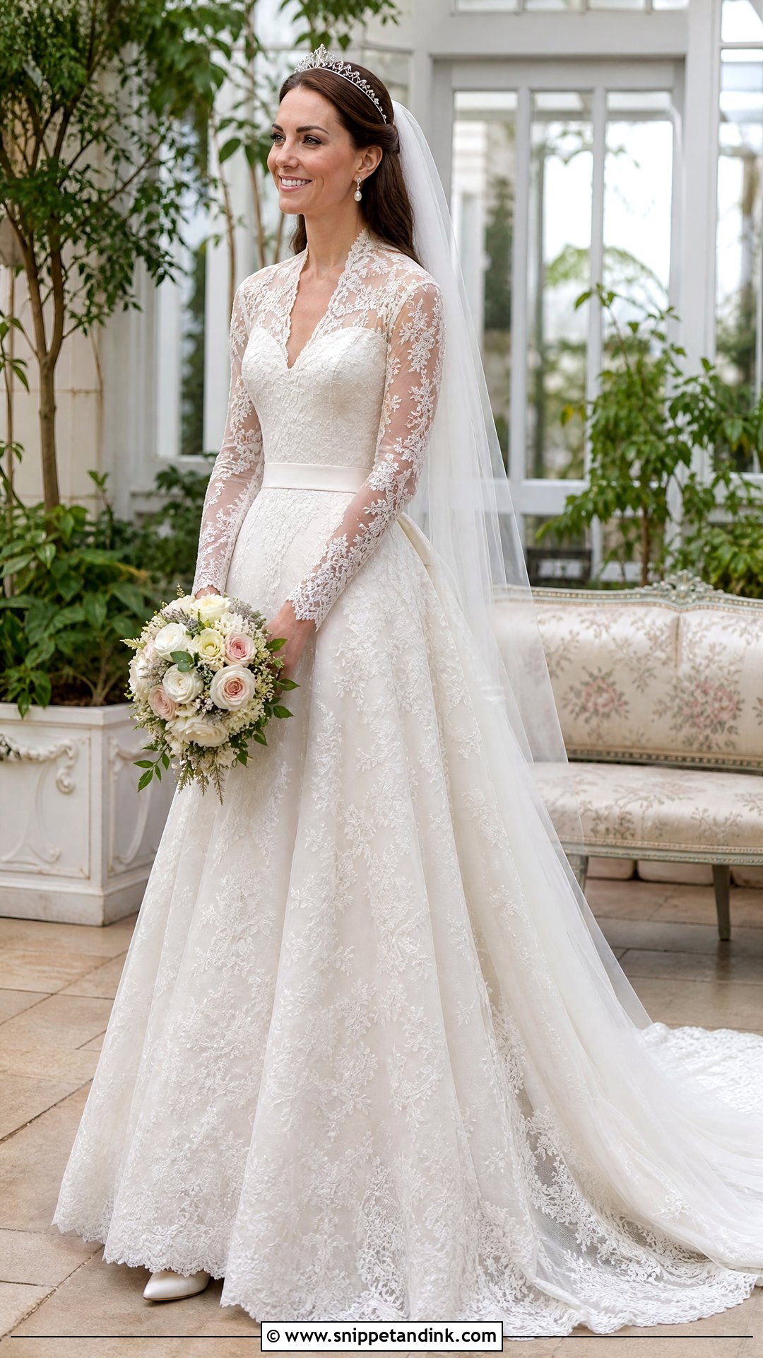 Princess Kate Floral Lace Wedding Dress - Snippet and Ink - 25 Princess Kate Wedding Dress Ideas
